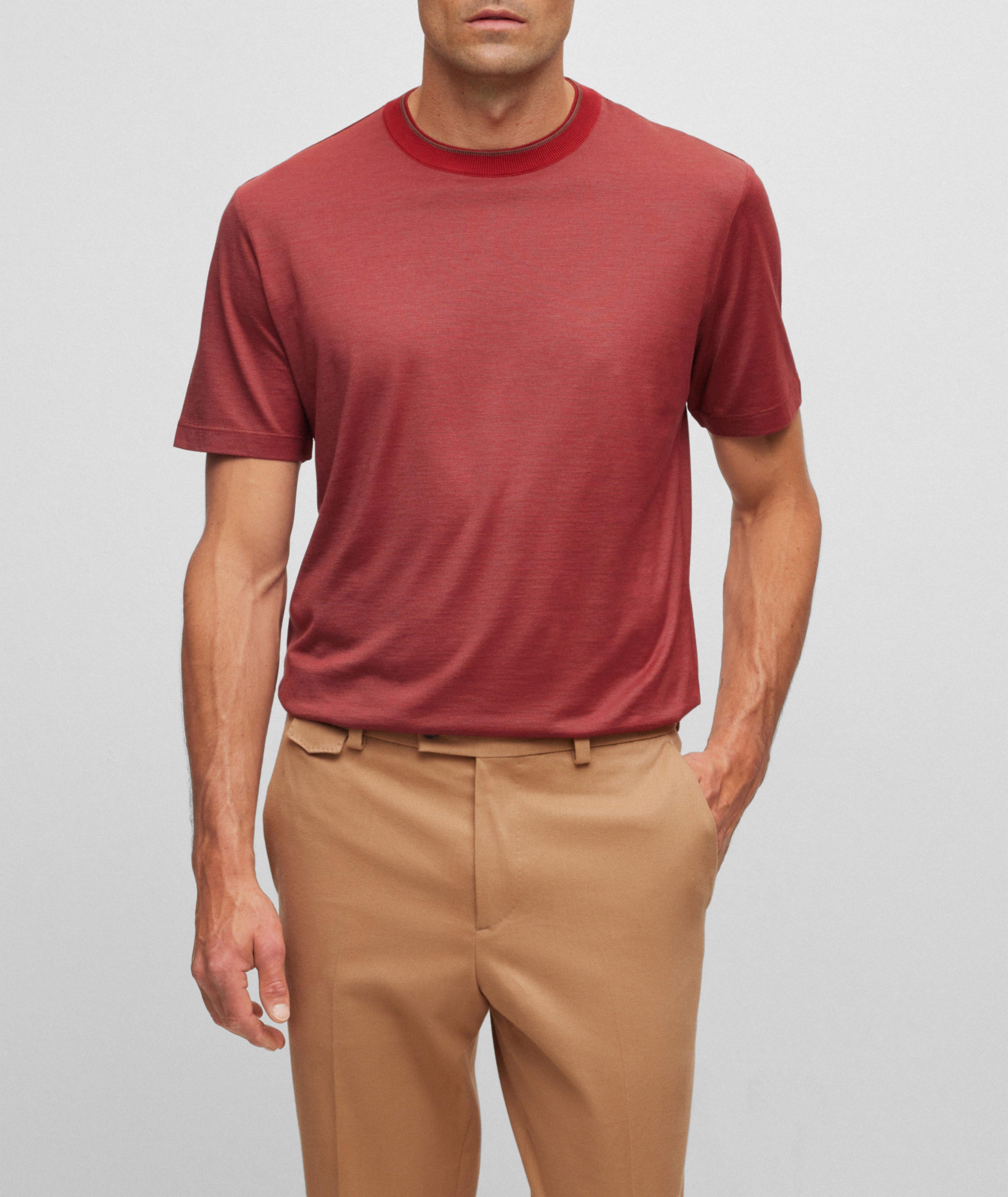 T-shirt en coton et en soie image 1