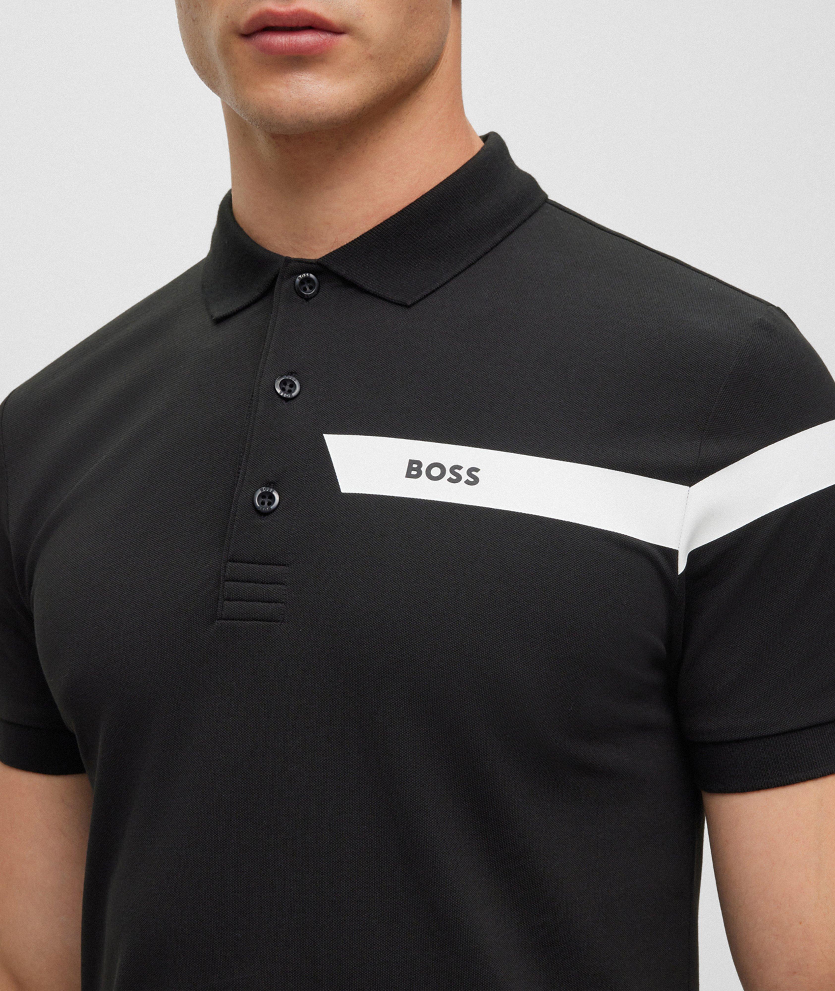Slim-Fit Striped Logo Cotton-Blend Polo image 3