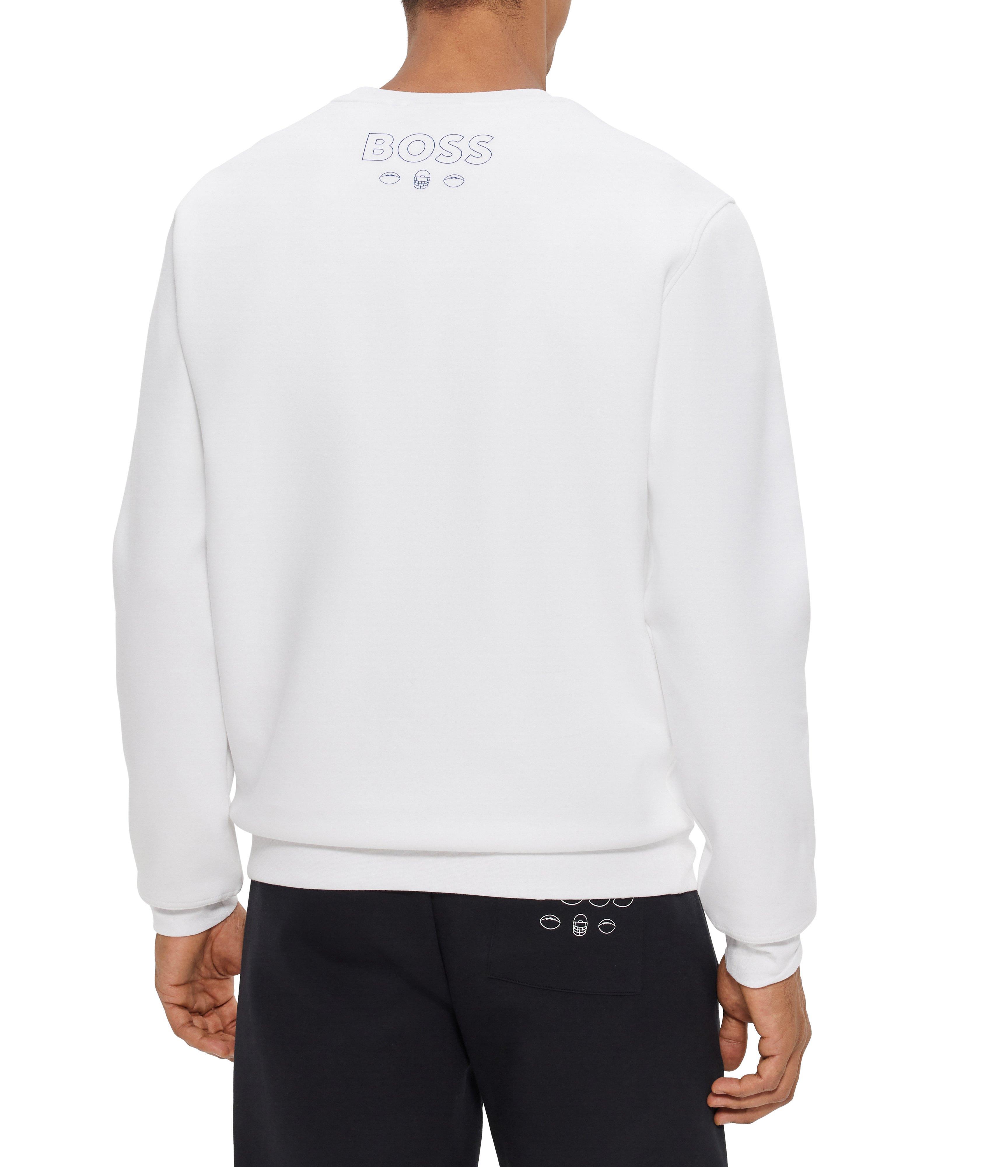 Hugo boss white sales sweatshirt