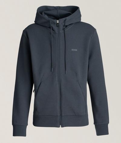 BOSS - Responsible Collection Stretch-Cotton Hooded Sweater 