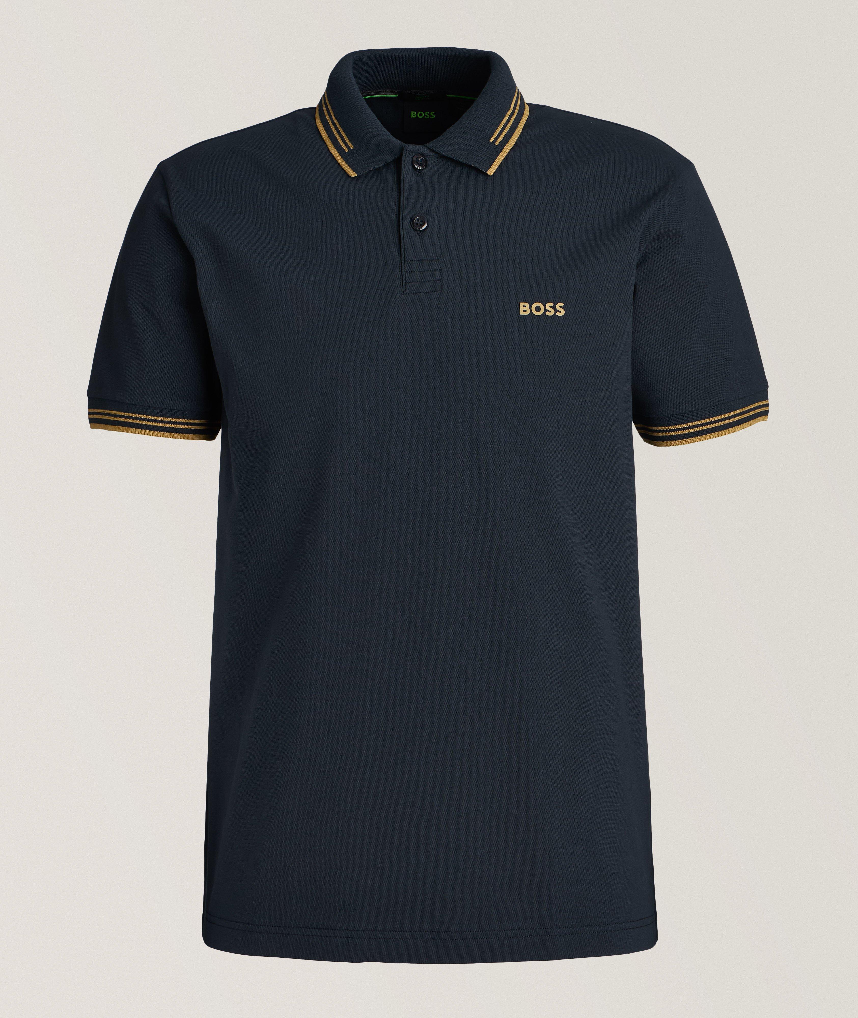 BOSS Polo logo coton-extensible coupe-ajustée 