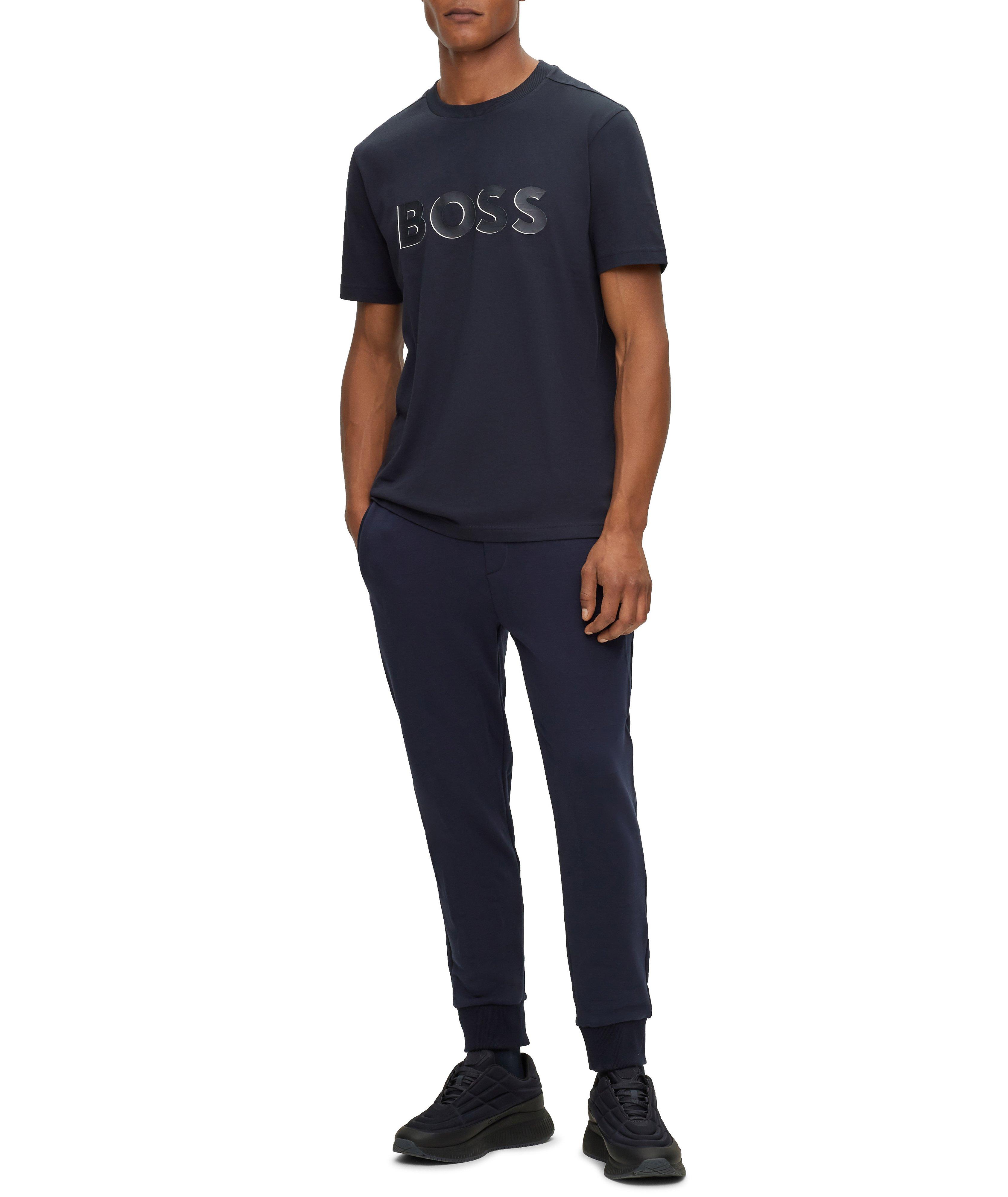 3D Effect Logo Print Cotton T-Shirt image 4