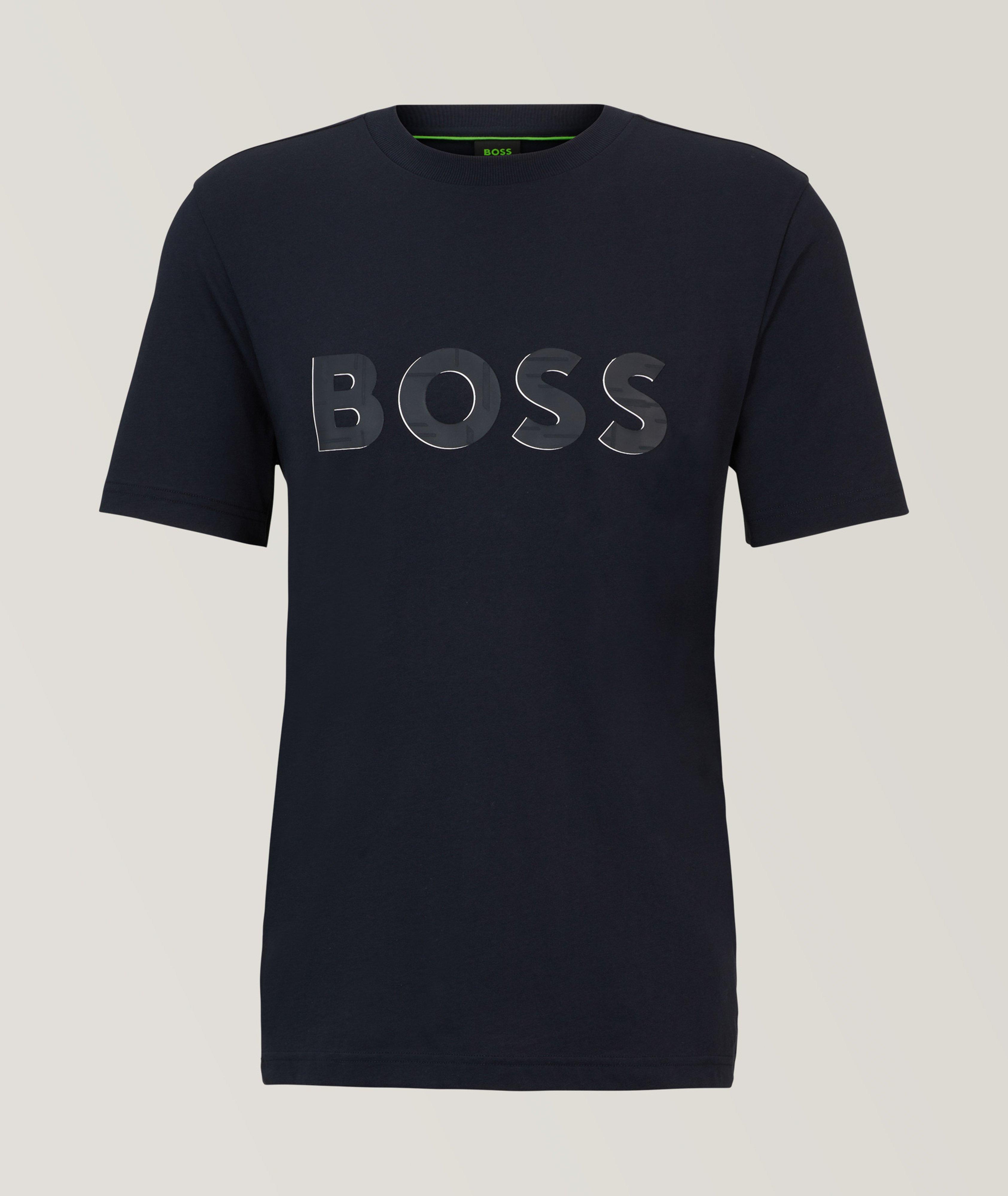 3D Effect Logo Print Cotton T-Shirt image 0