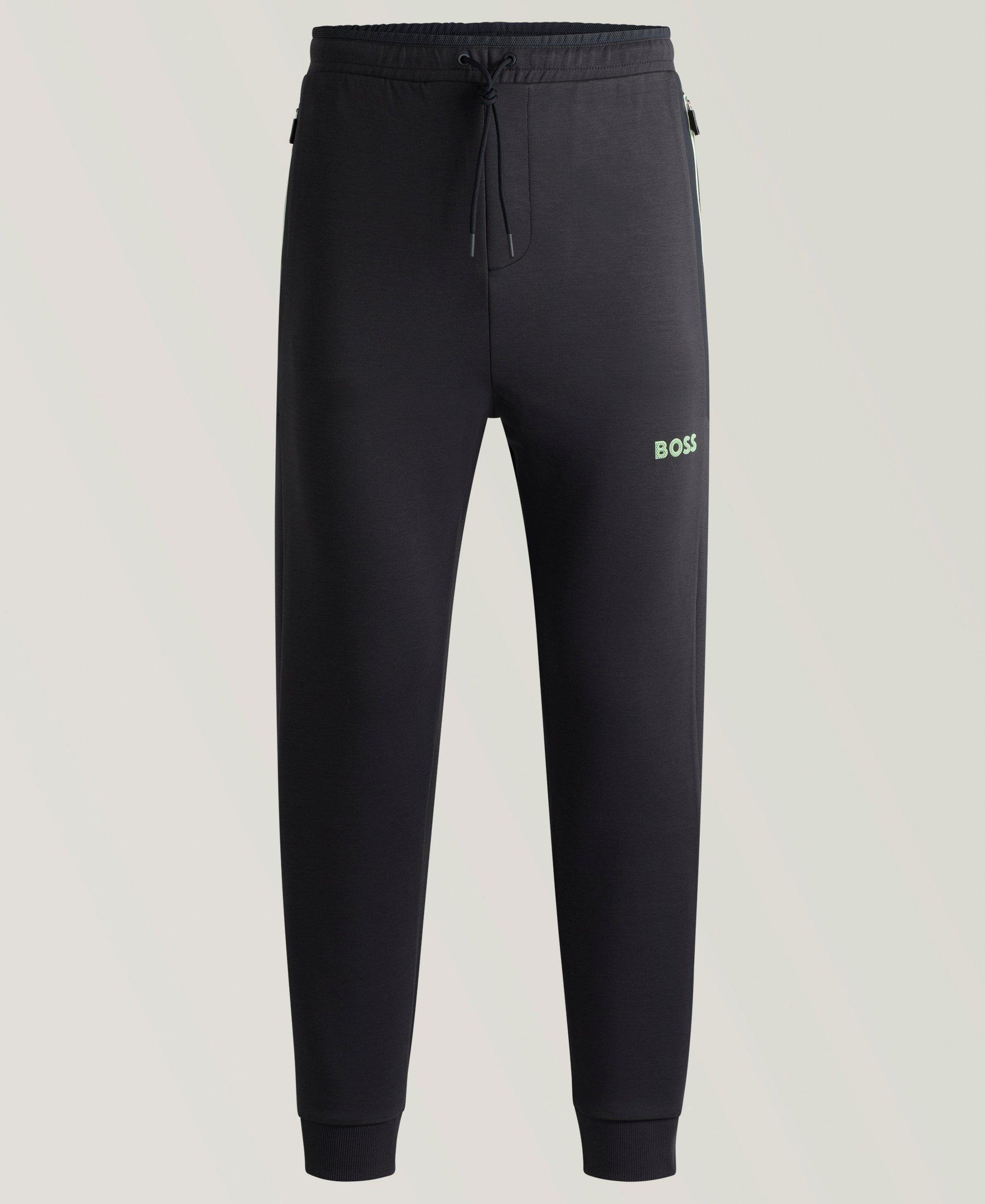 Pantalon sport en mélange de coton avec logo image 0