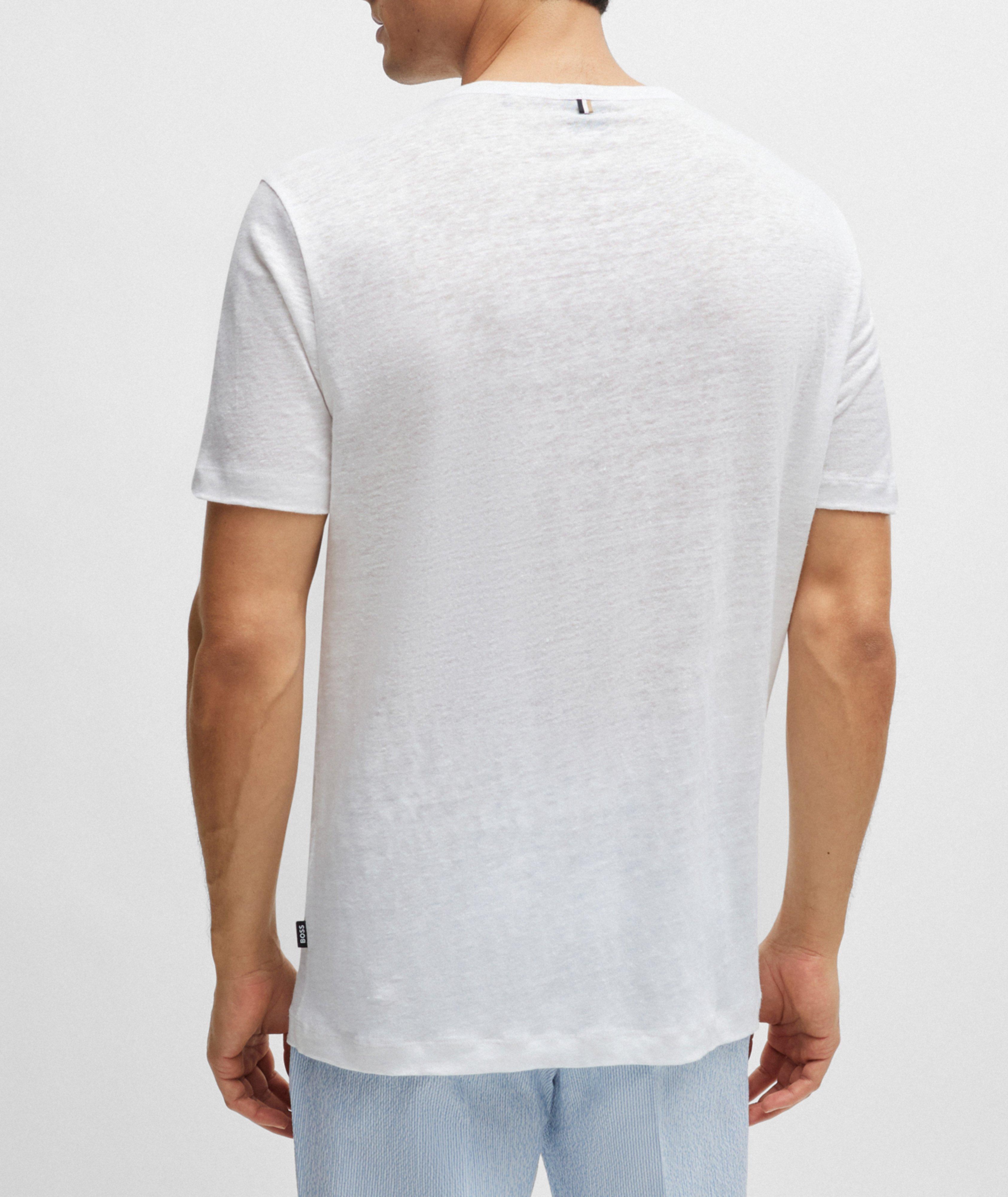 Black Performance Responsible Linen T-Shirt image 2