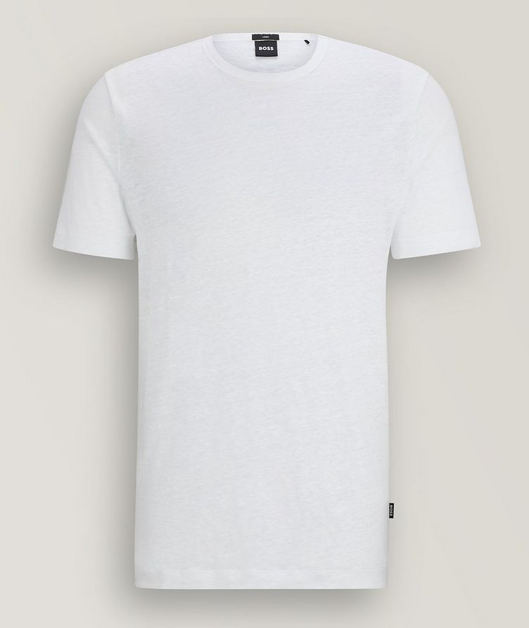 Black Performance Responsible Linen T-Shirt image 0