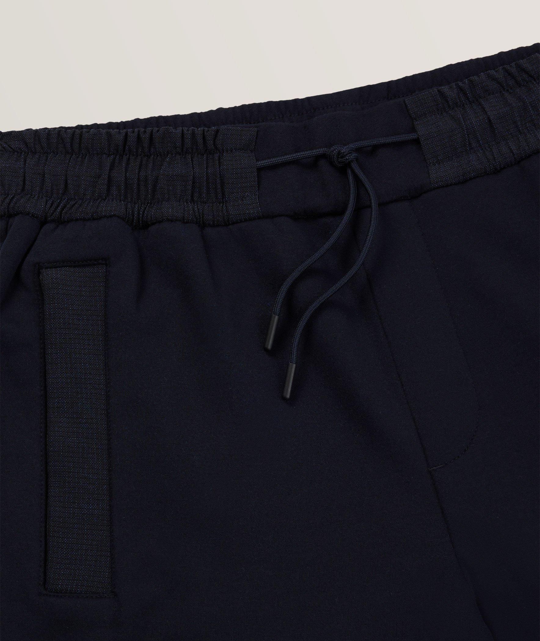 Black Performance Larsen Cotton-Blend Trackpants