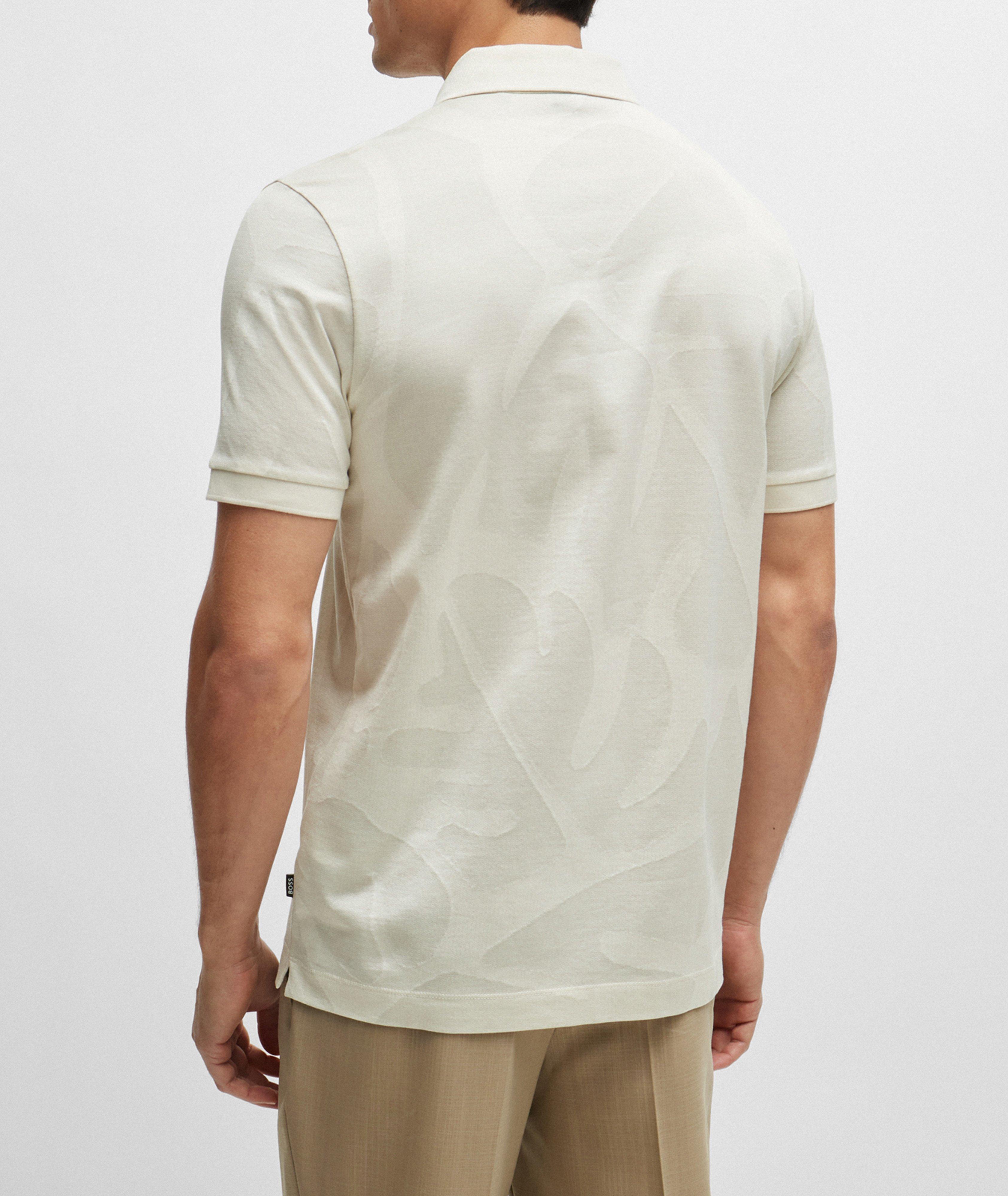 All-Over Monstera Leaf Cotton Polo image 2