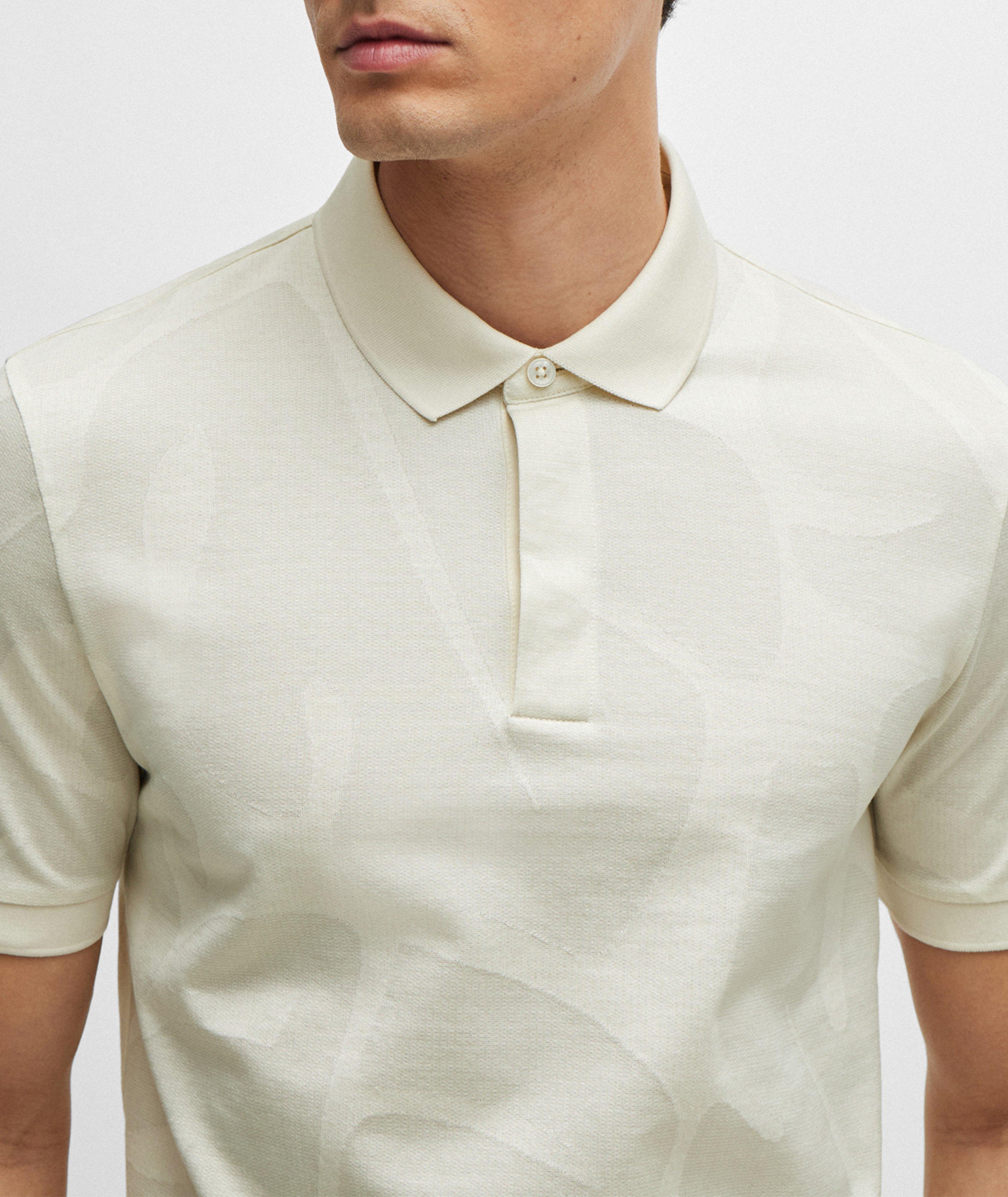 All-Over Monstera Leaf Cotton Polo image 3