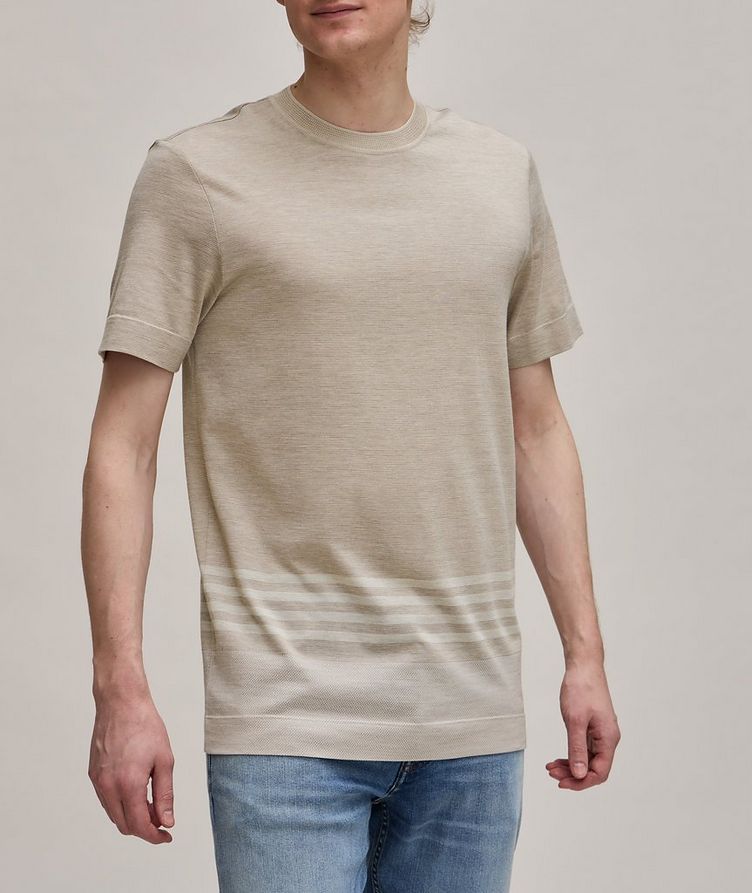 T-shirt en tricot de coton et de soie image 1