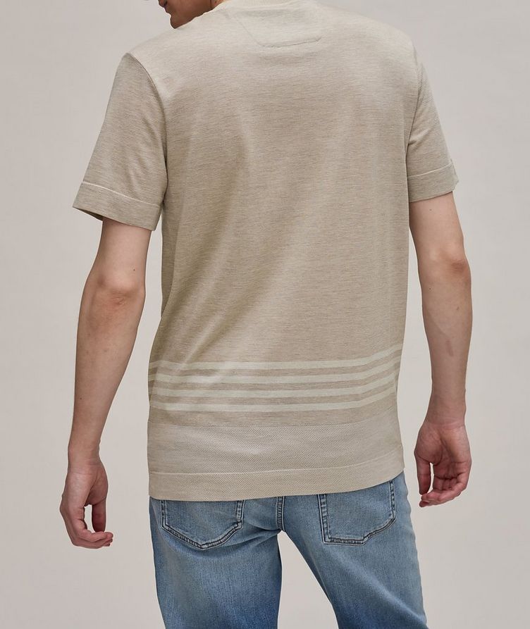 T-shirt en tricot de coton et de soie image 2