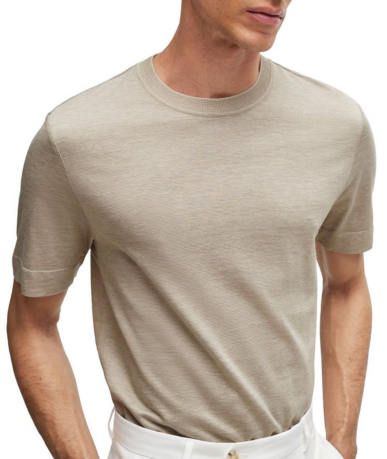 T-shirt en tricot de coton et de soie image 3