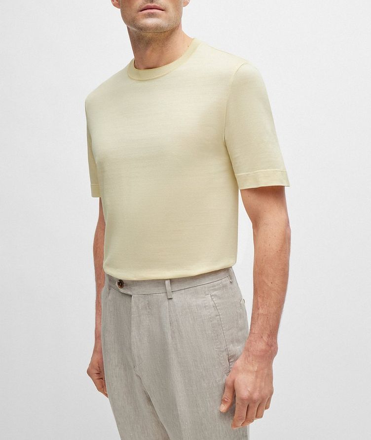 T-shirt en coton et en soie à rayures image 1