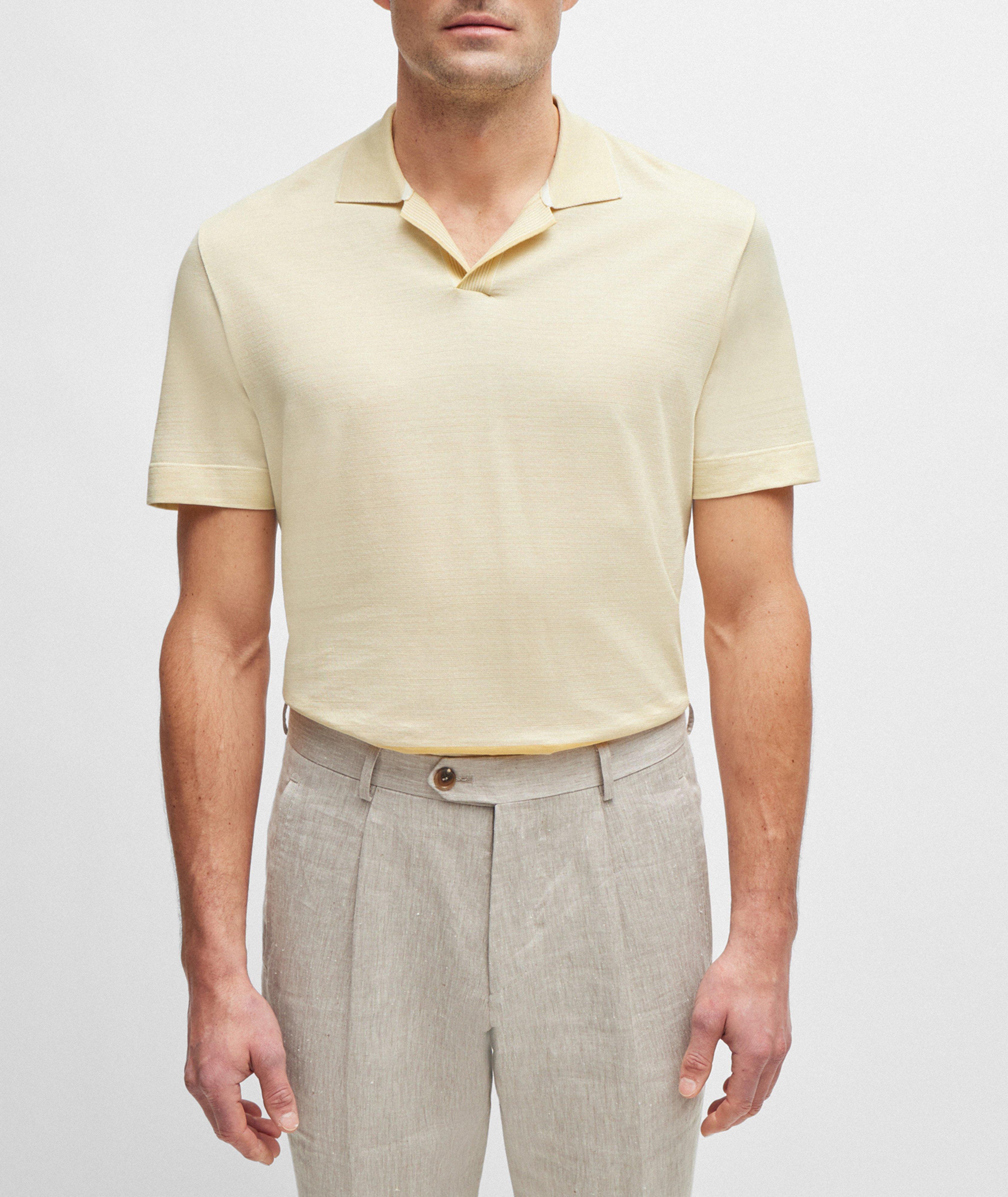 Two-Toned Striped Cotton-Silk Polo image 1