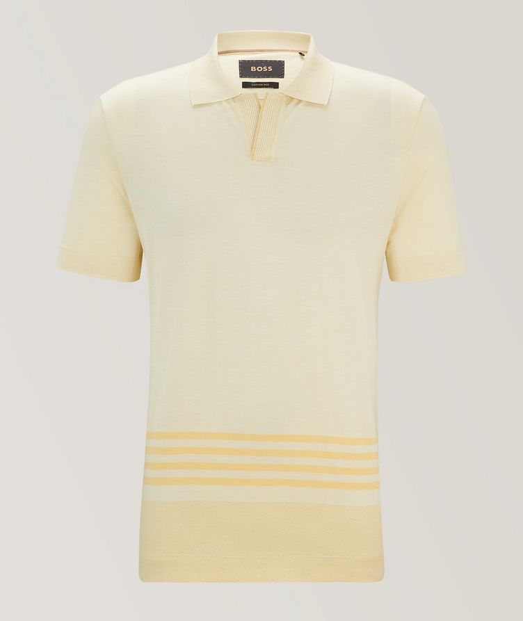 Two-Toned Striped Cotton-Silk Polo image 0