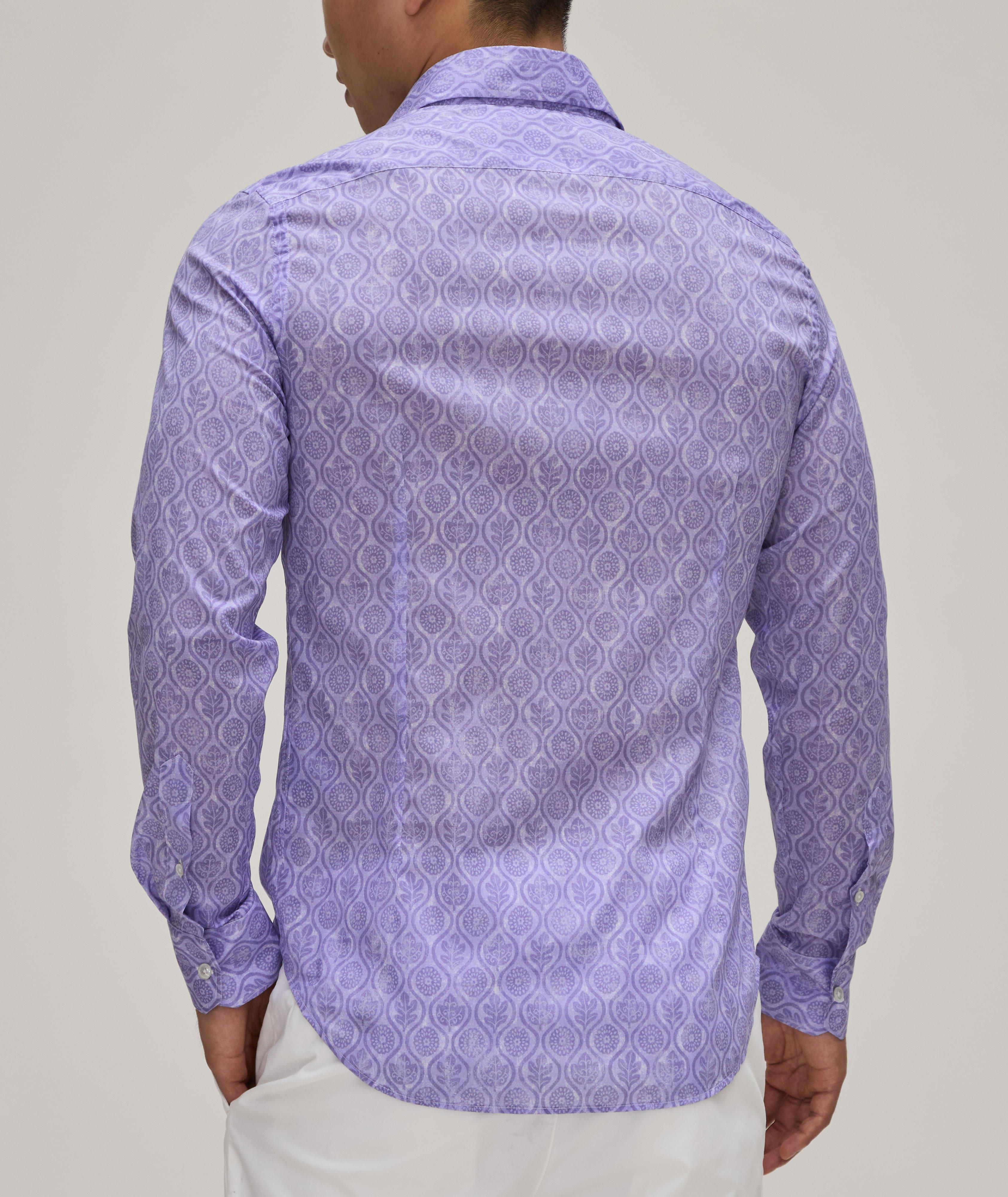 Leaf & Floral Stretch-Cotton Shirt  image 2