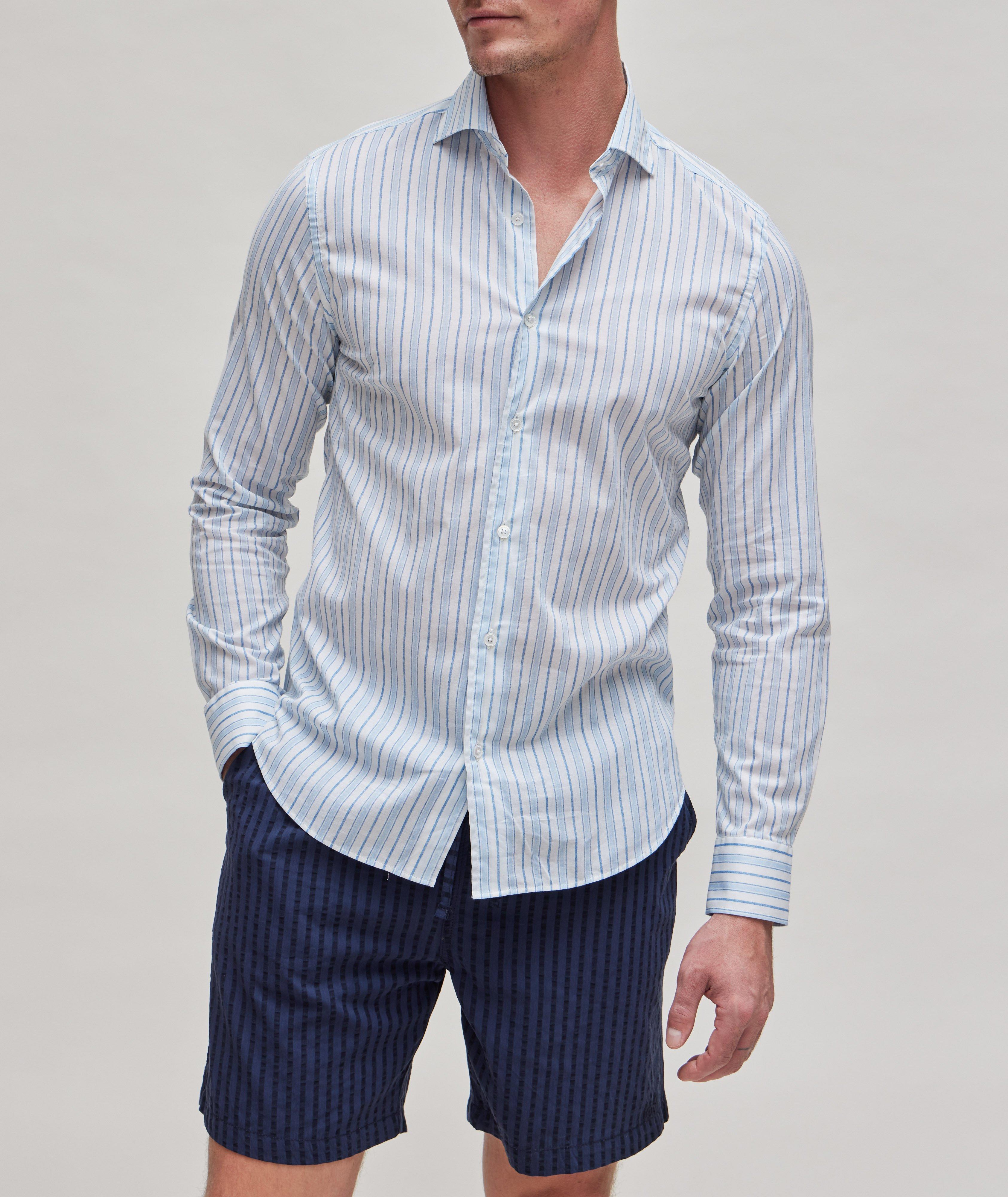 Sean Panamino Stretch-Cotton Sport Shirt  image 1