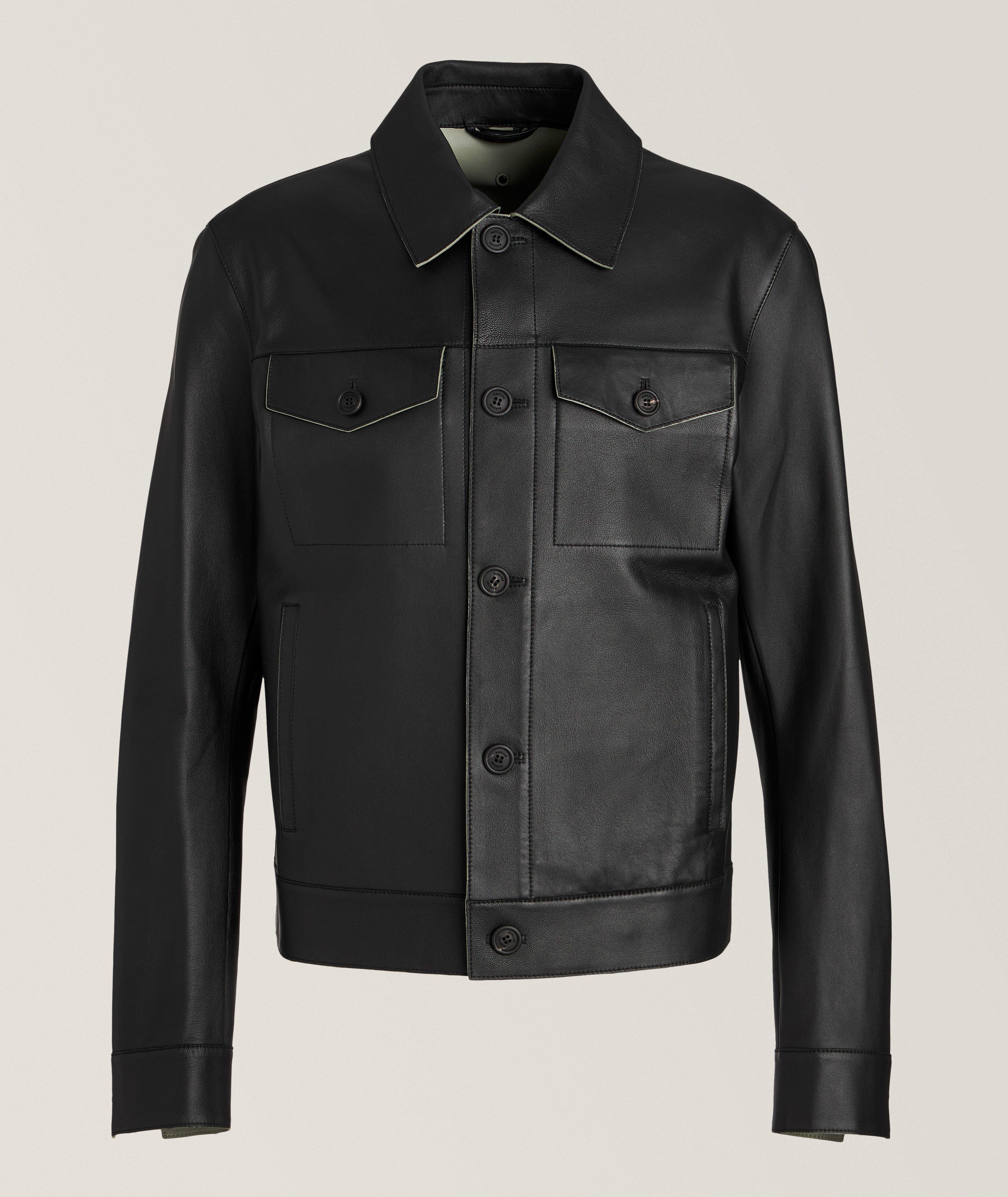 Lincoln Genuine Lambskin Leather Jacket image 0