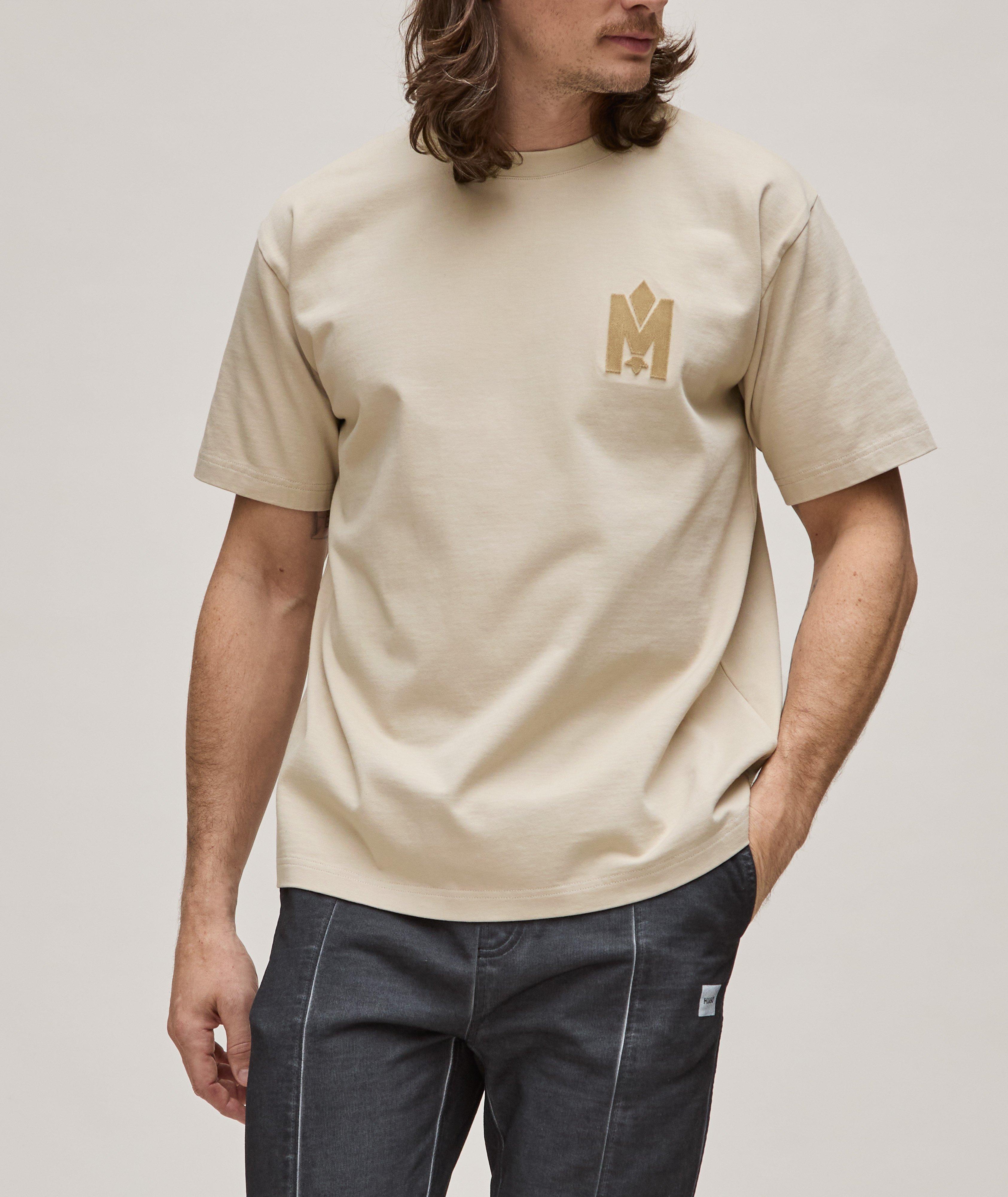 T-shirt en coton biologique avec logo en velours image 1