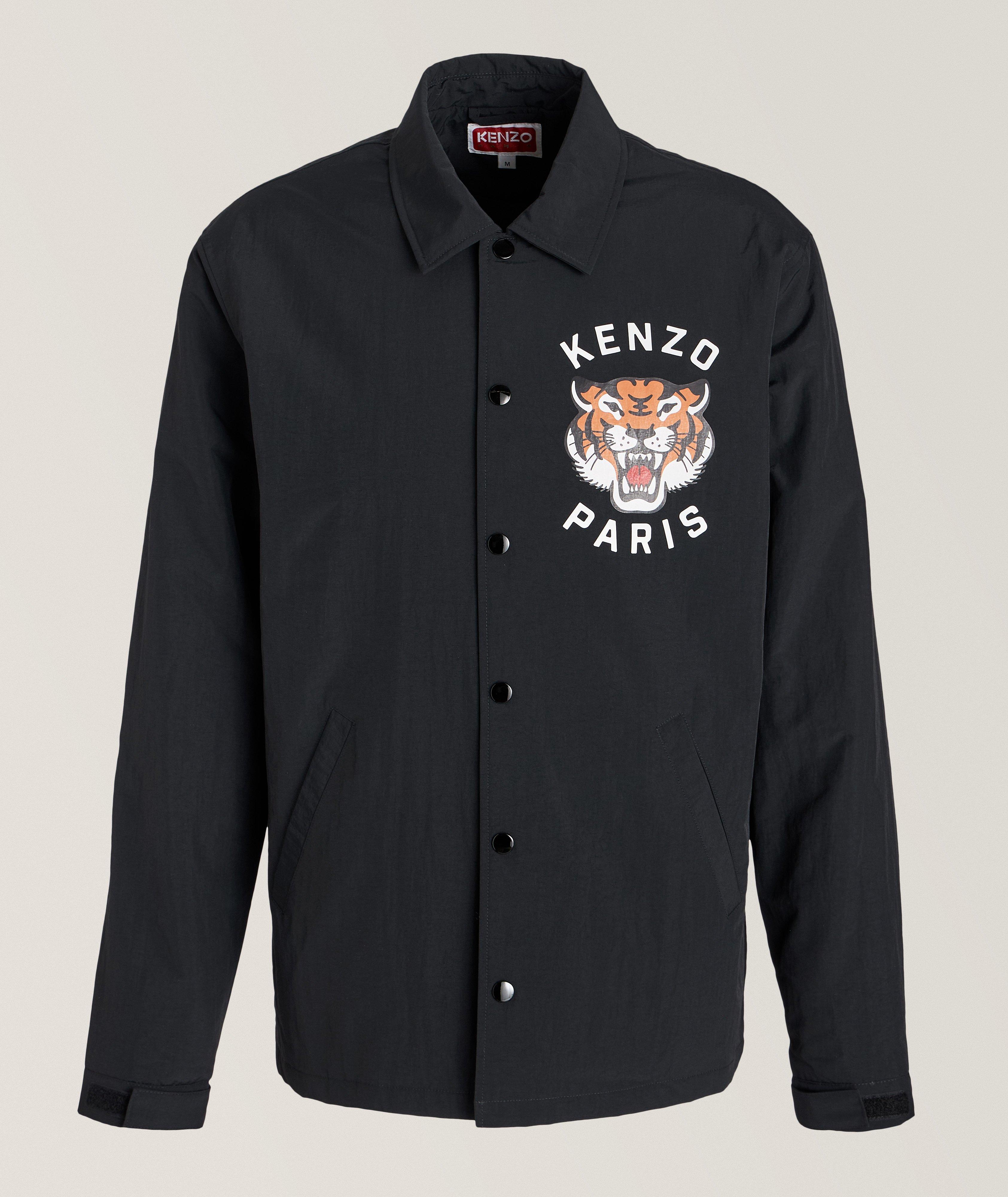 Kenzo Surchemise en nylon avec image de tigre