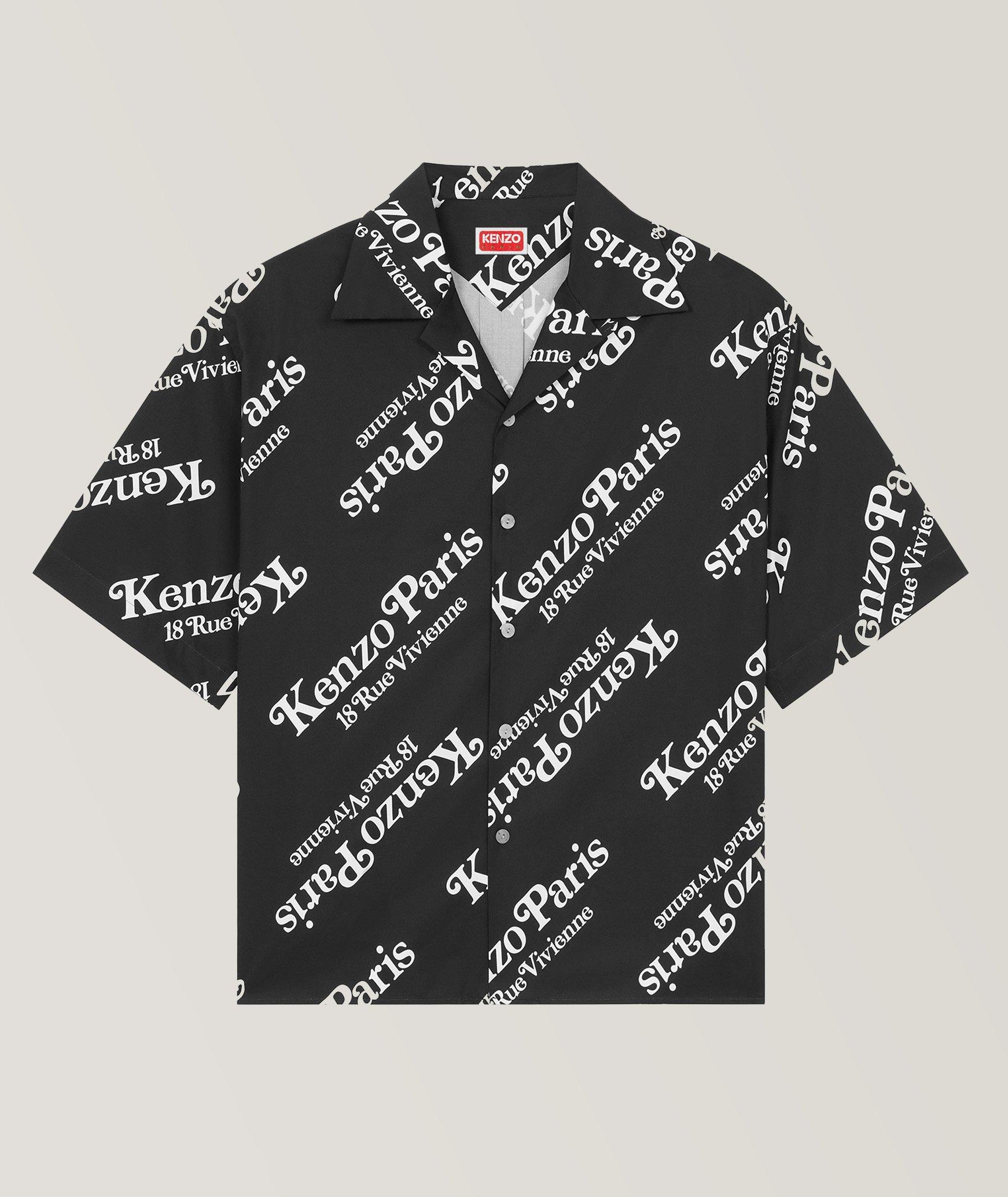 Kenzo Verdy Collaboration All-Over Logo Cotton Camp Shirt