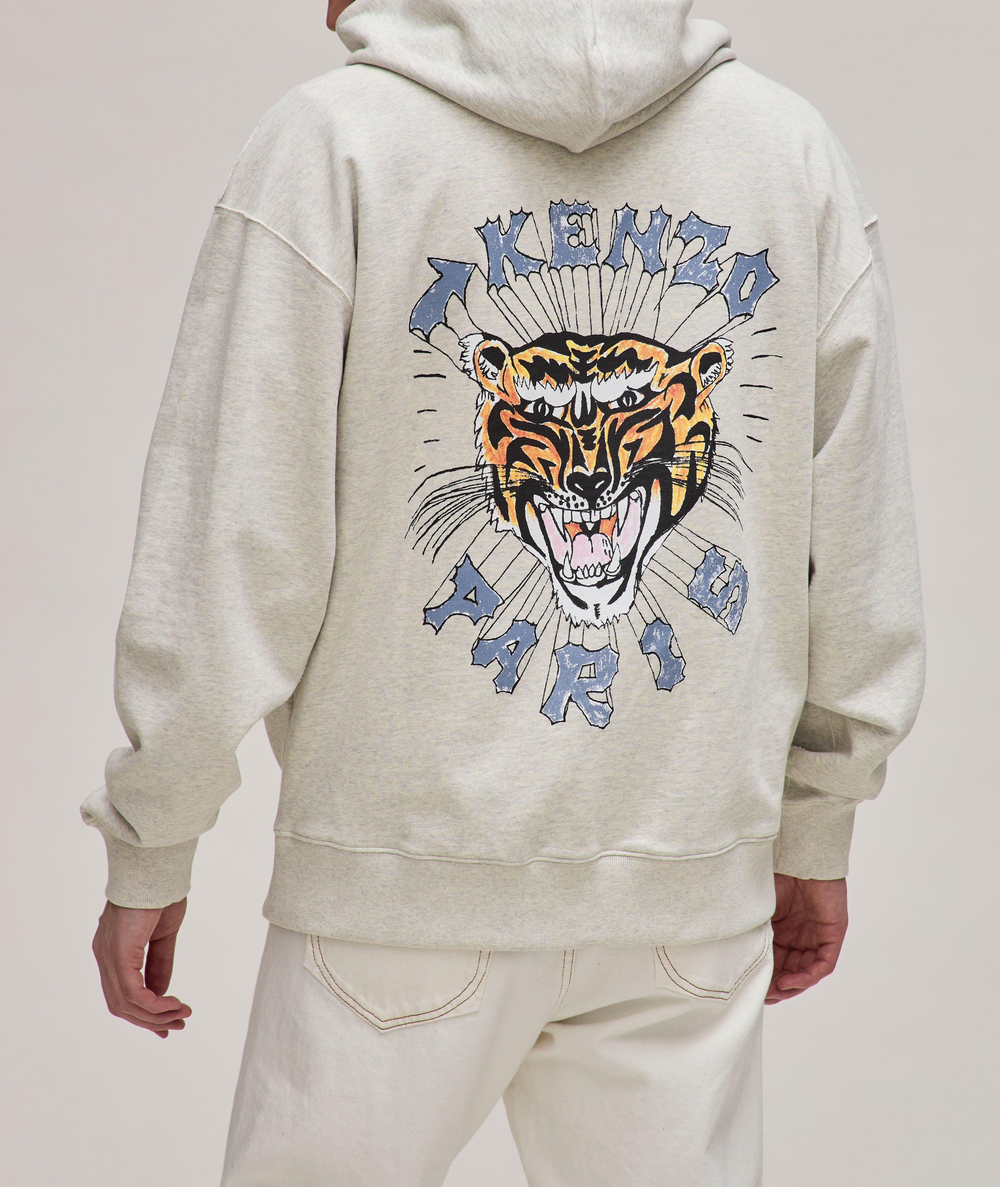 Tiger Back Pullover Hooded Sweater