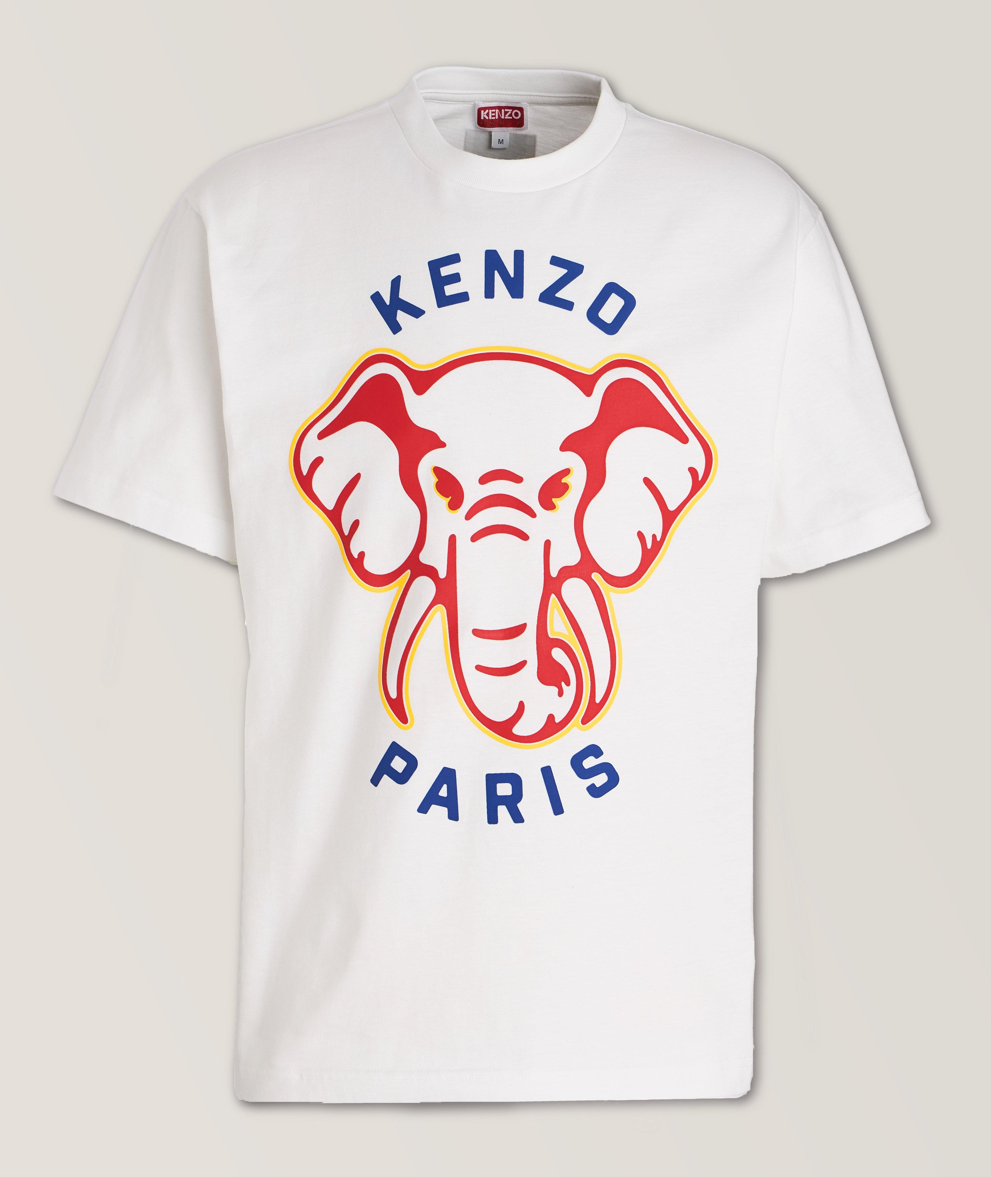 T-shirt en coton avec dessin d’éléphant image 0