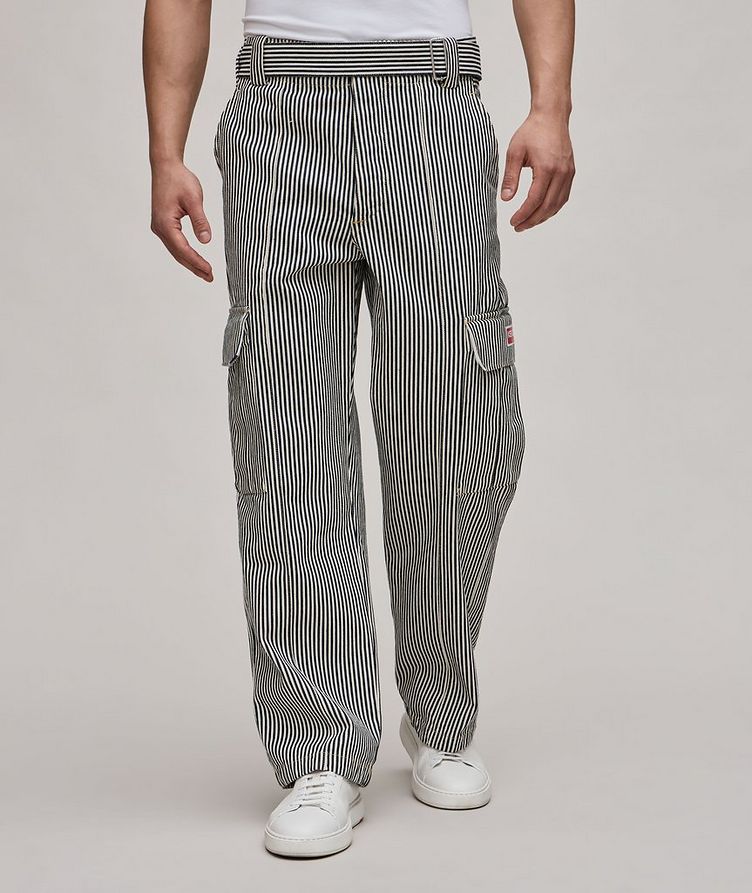 Striped Cargo Jeans image 2
