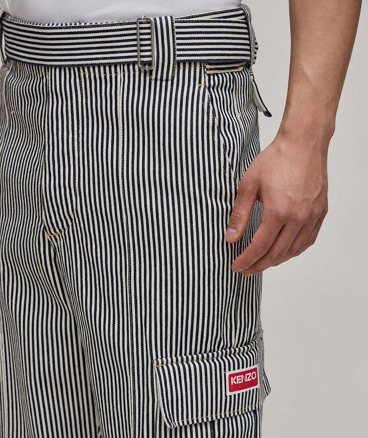 Striped Cargo Jeans image 4