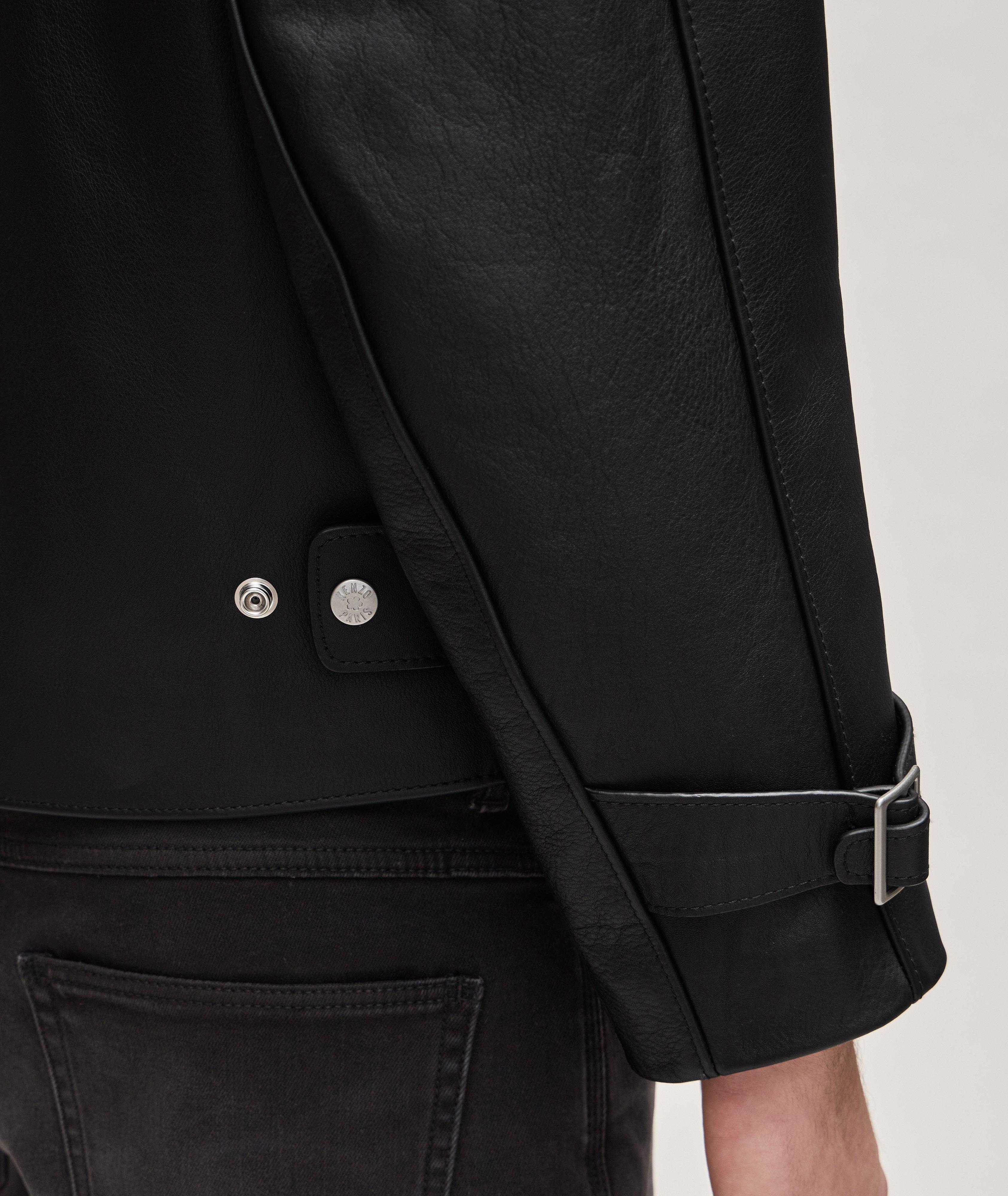 Verdy Collaboration Printed Logo Lambskin Leather Jacket