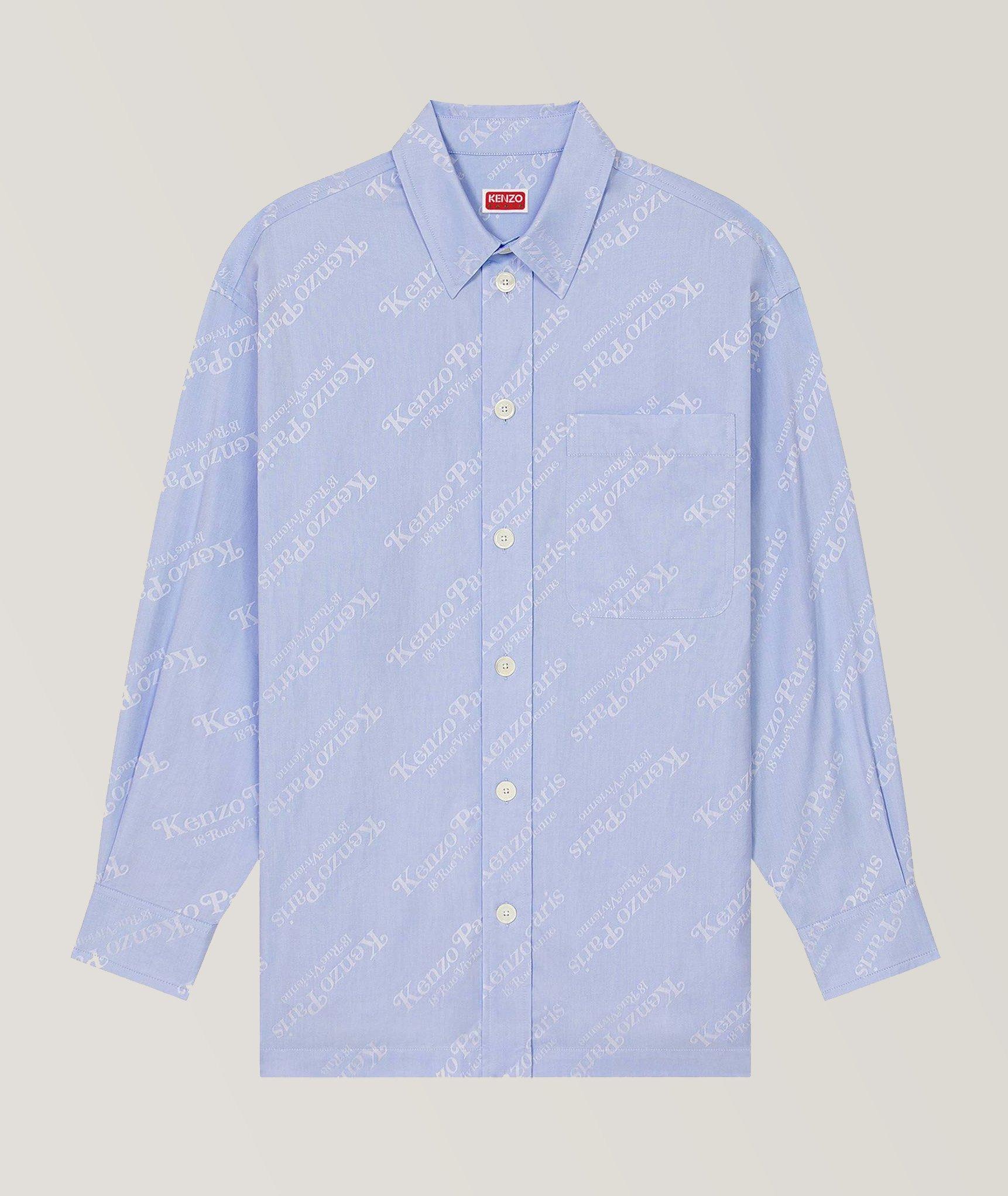 Kenzo Verdy Collaboration All-Over Logo Cotton Sport Shirt