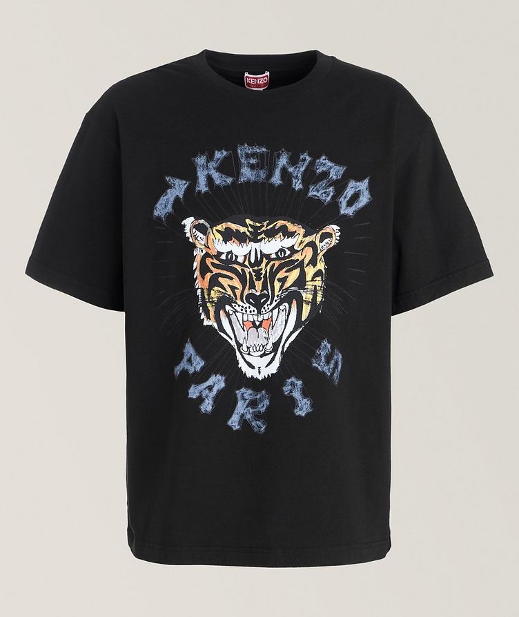 Tiger Sketch Cotton T-Shirt image 0