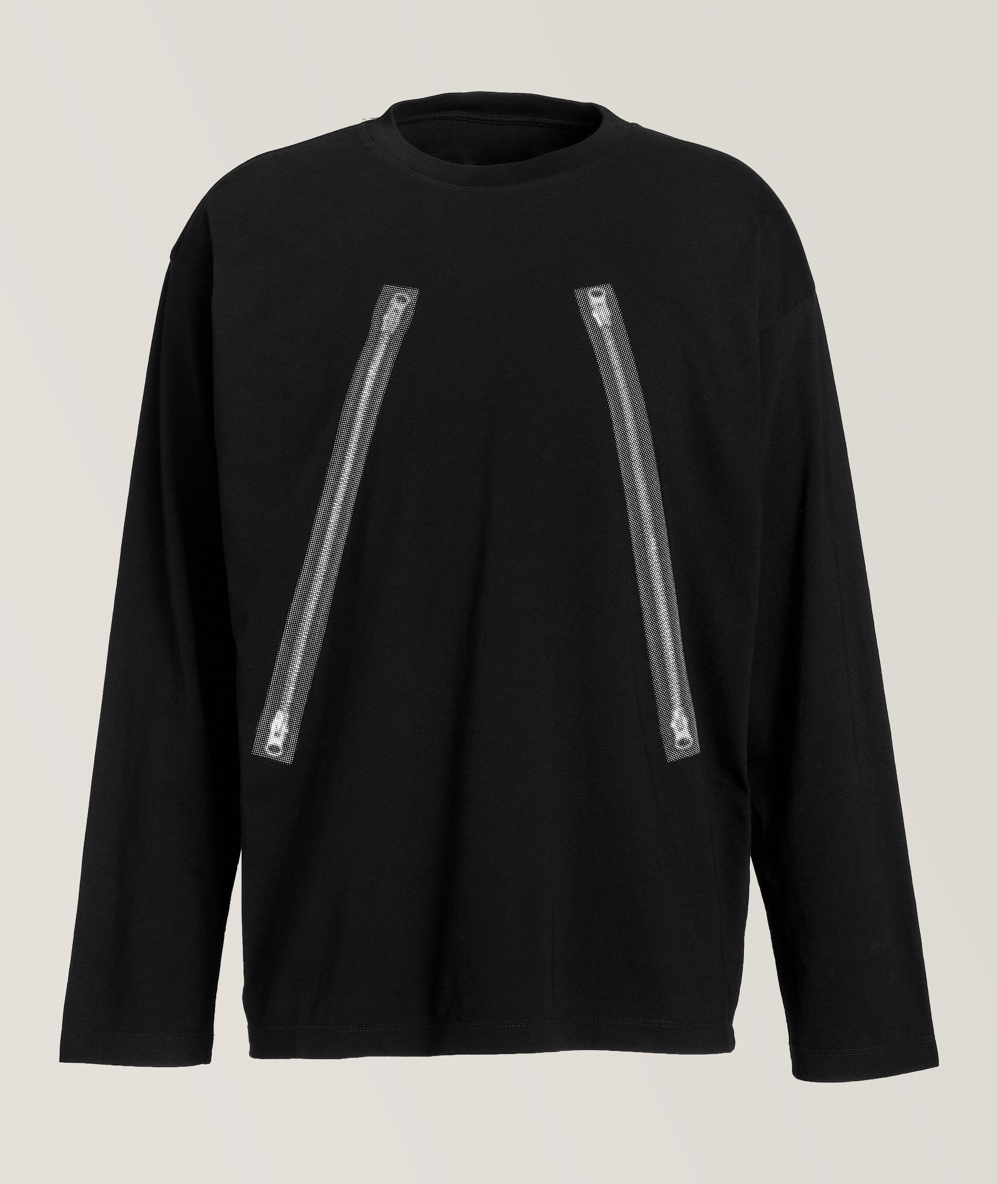 Double-Zip Print Cotton-Jersey Sweatshirt