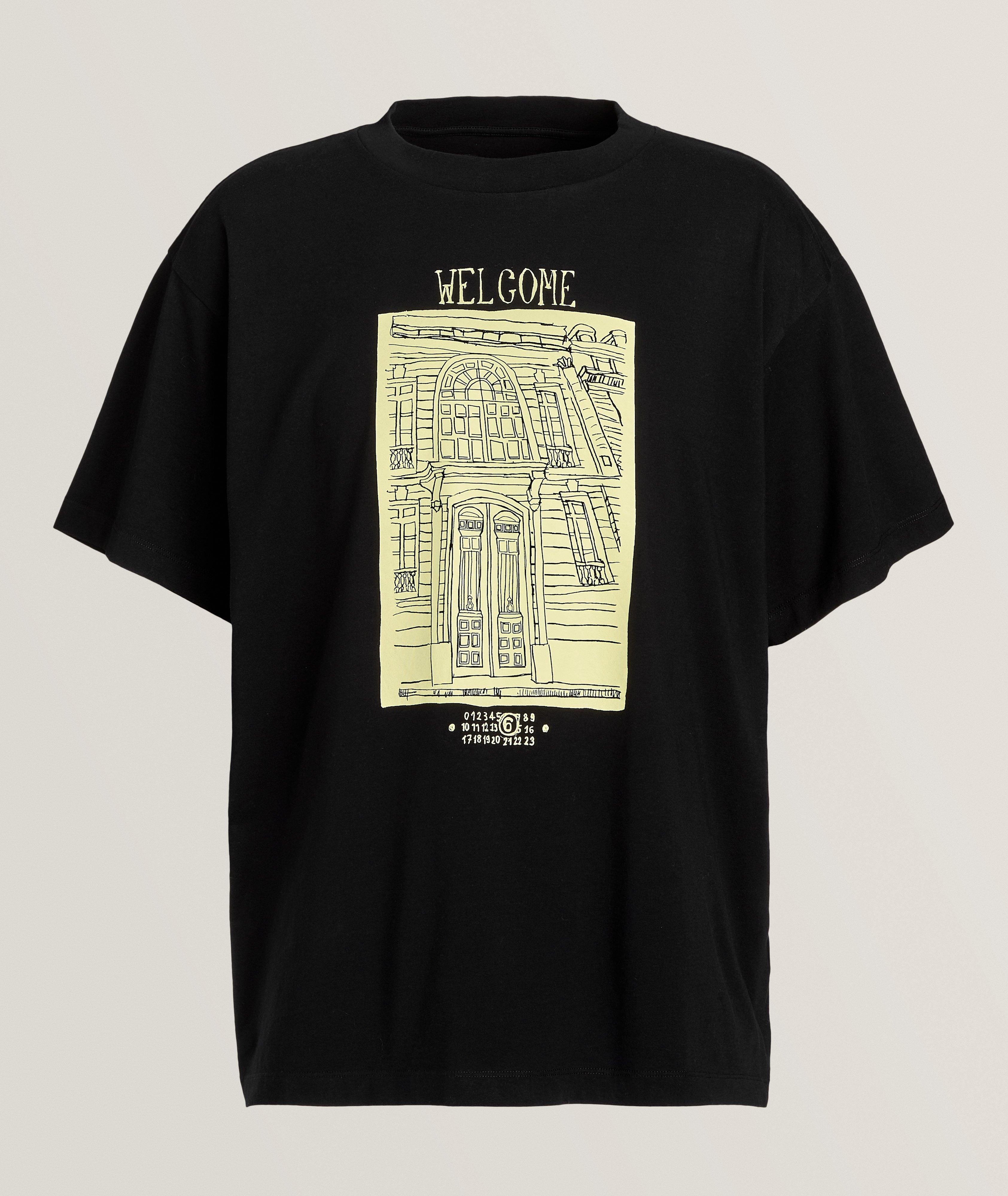 【関税＆送料込み】Mm6 Maison Margiela Printed Cotton T-Shi MM6 Maison Margiela House Print Cotton T-Shirt | Square One