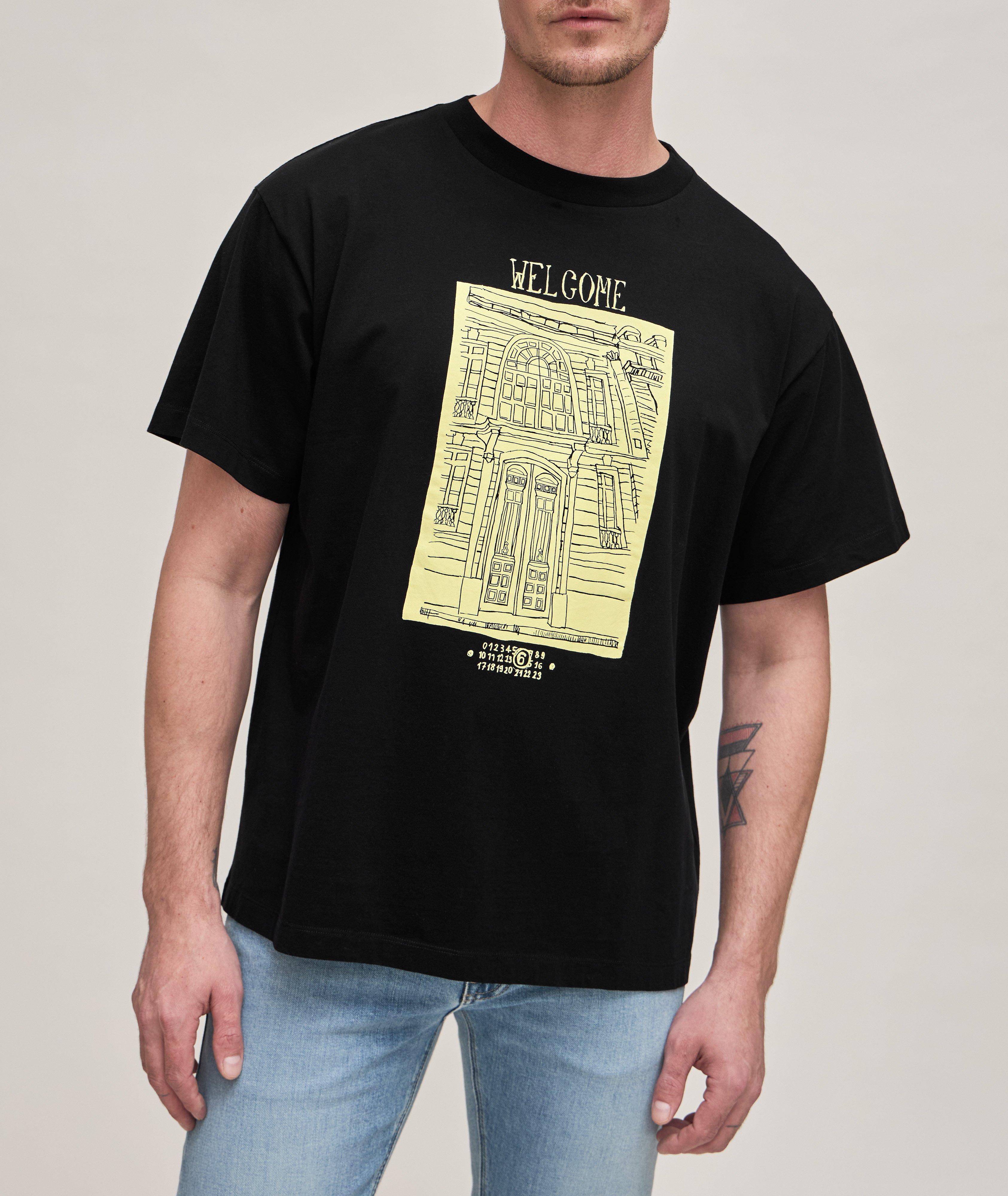 【関税＆送料込み】Mm6 Maison Margiela Printed Cotton T-Shi MM6 Maison Margiela cotton t-shirt PRM EU