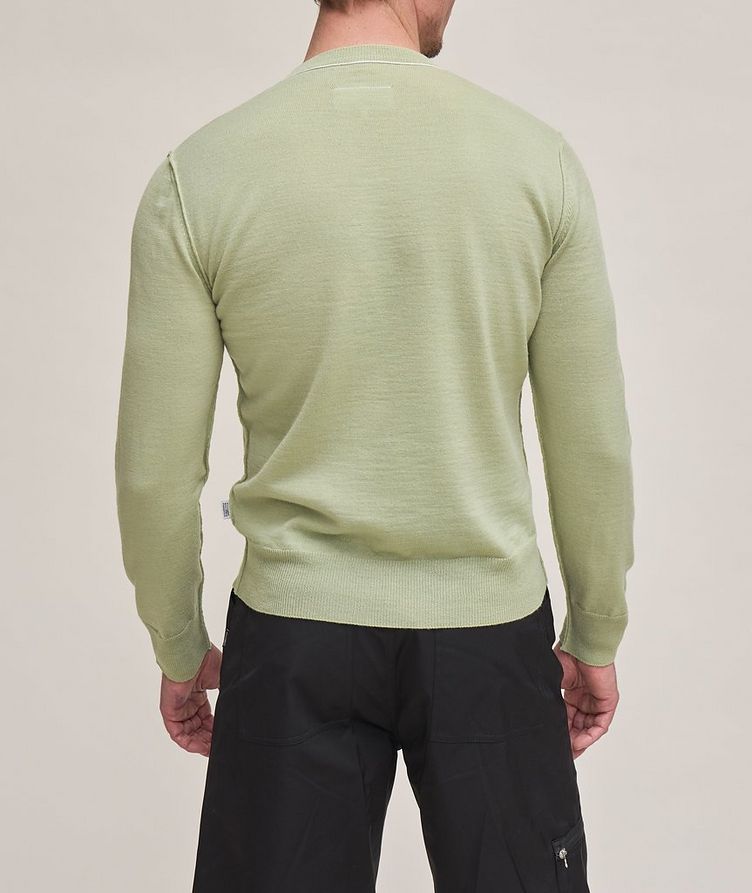 Contrast Raw Stitch Virgin Wool-Acrylic Sweater  image 2