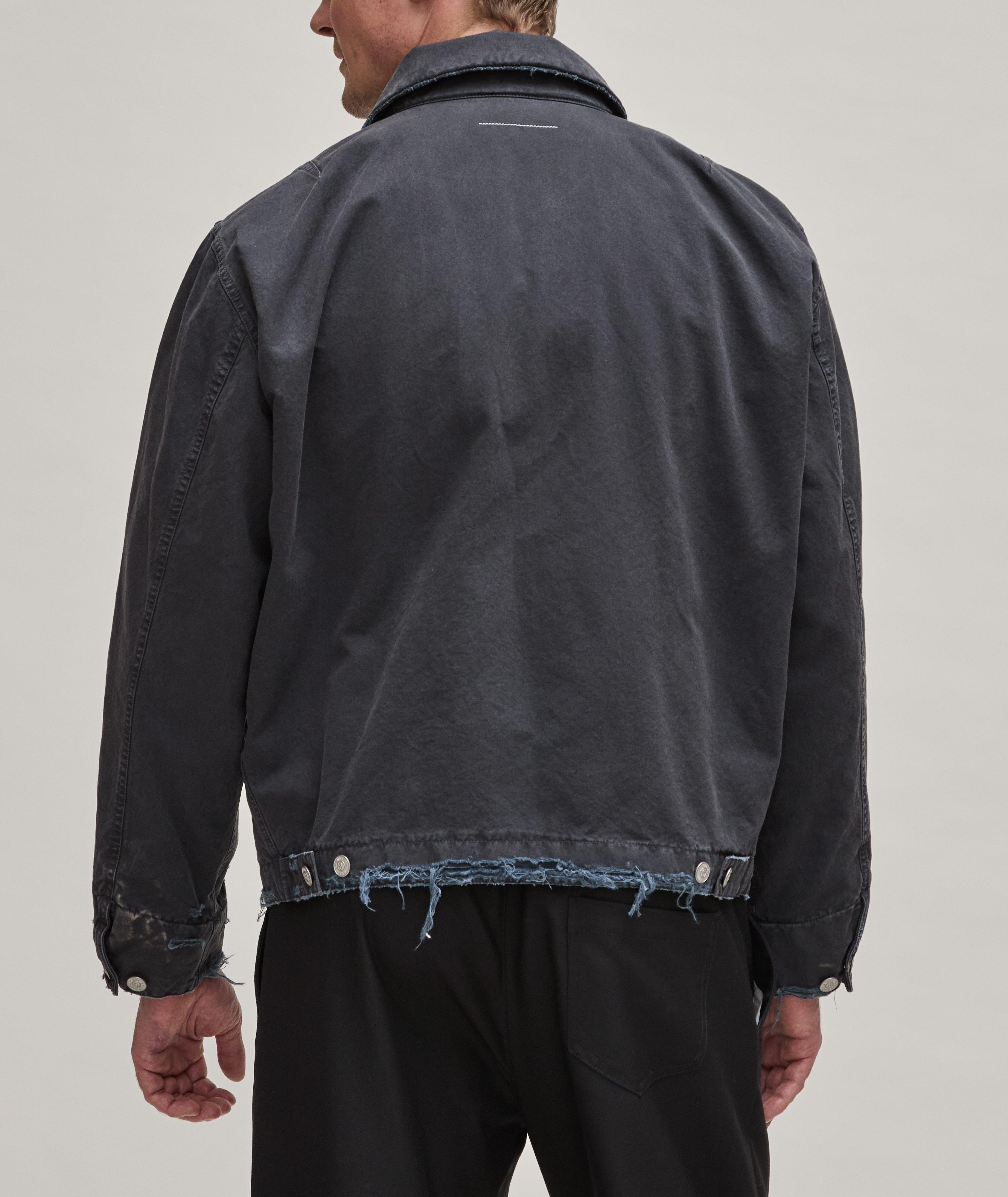 Frayed Cotton Jacket With Interior Padding  image 2