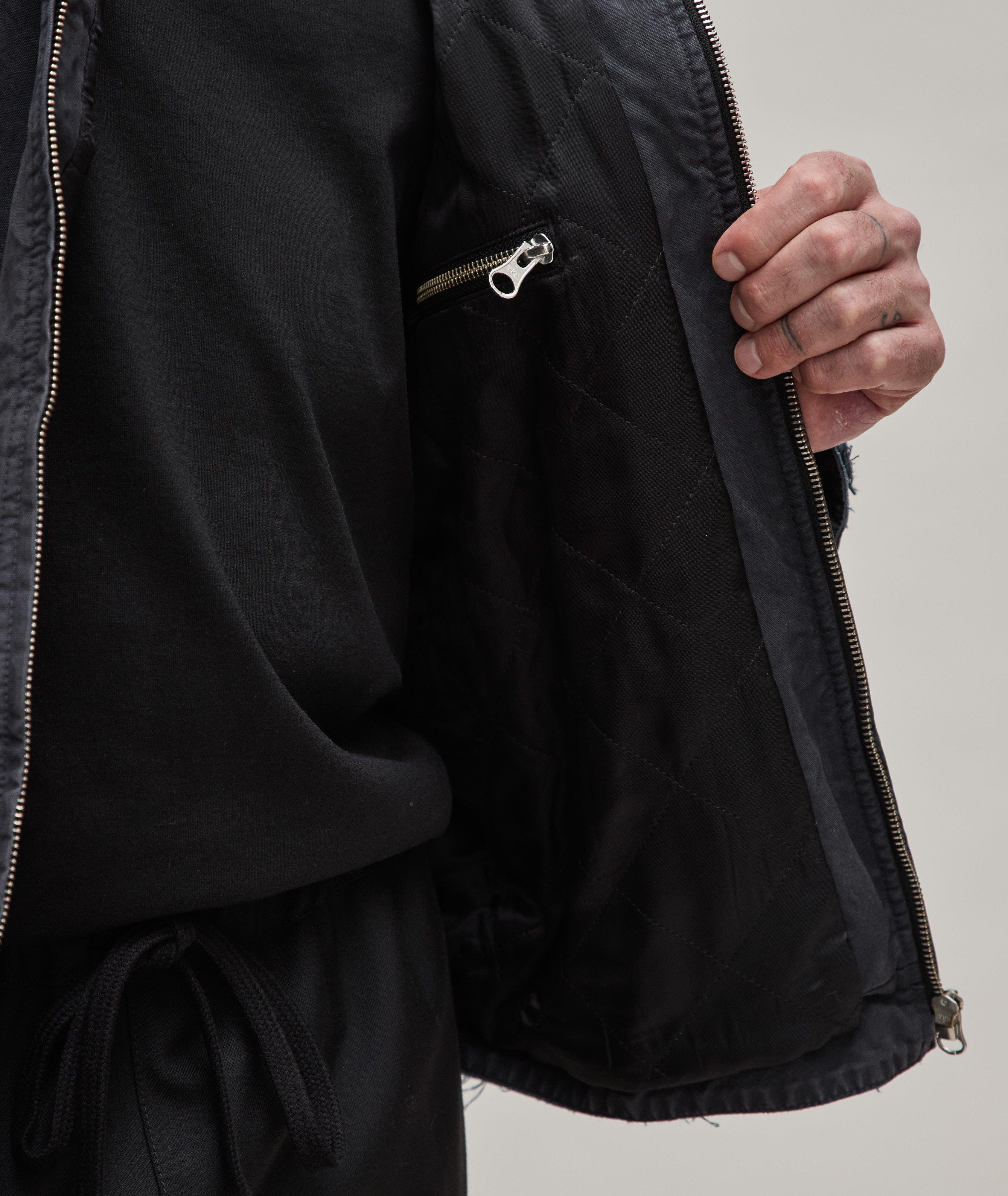 Frayed Cotton Jacket With Interior Padding  image 5