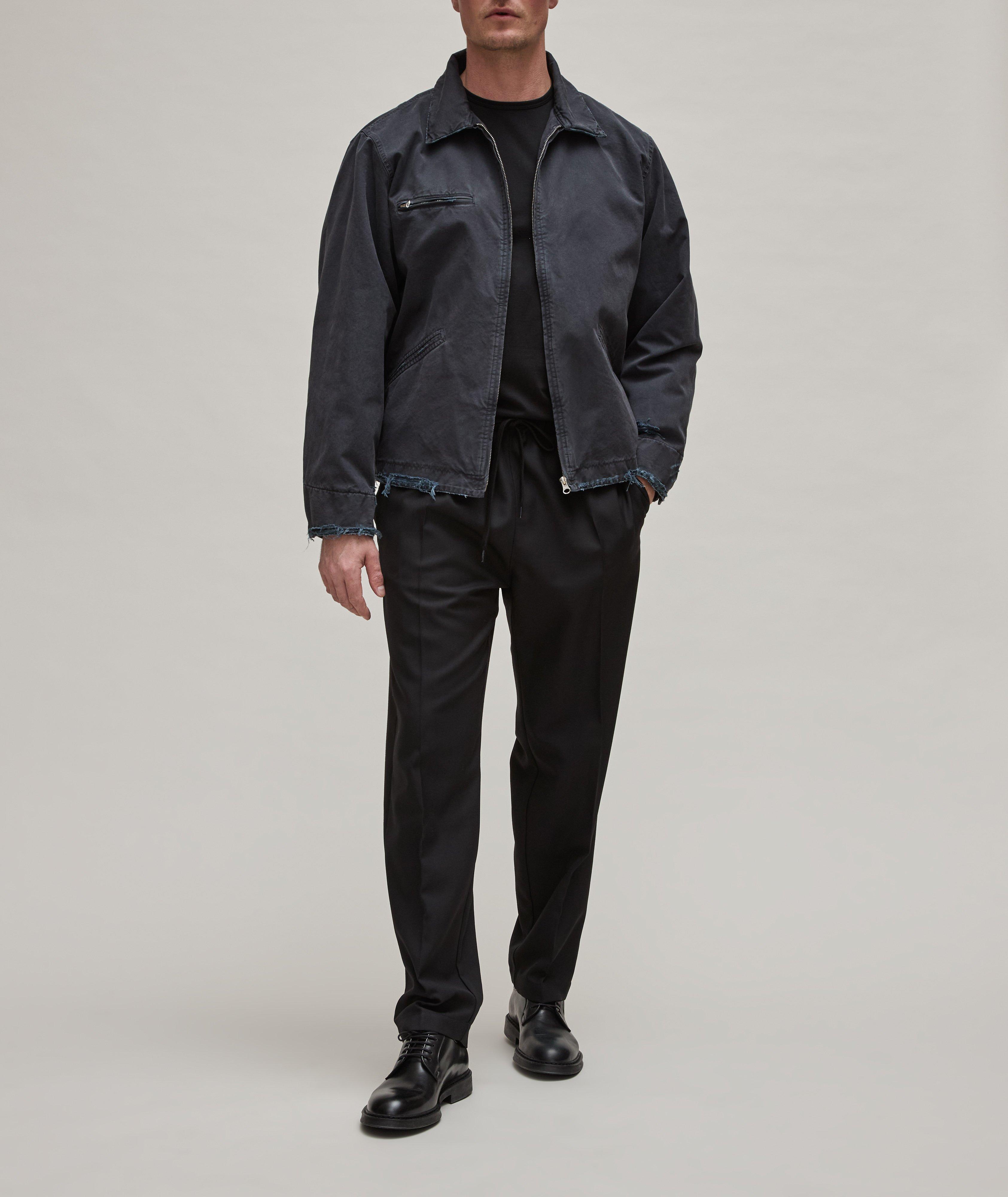 Frayed Cotton Jacket With Interior Padding  image 6