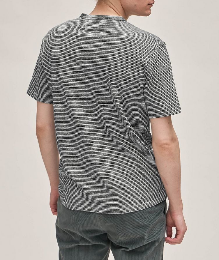 T-shirt en coton et en lin à rayures image 2