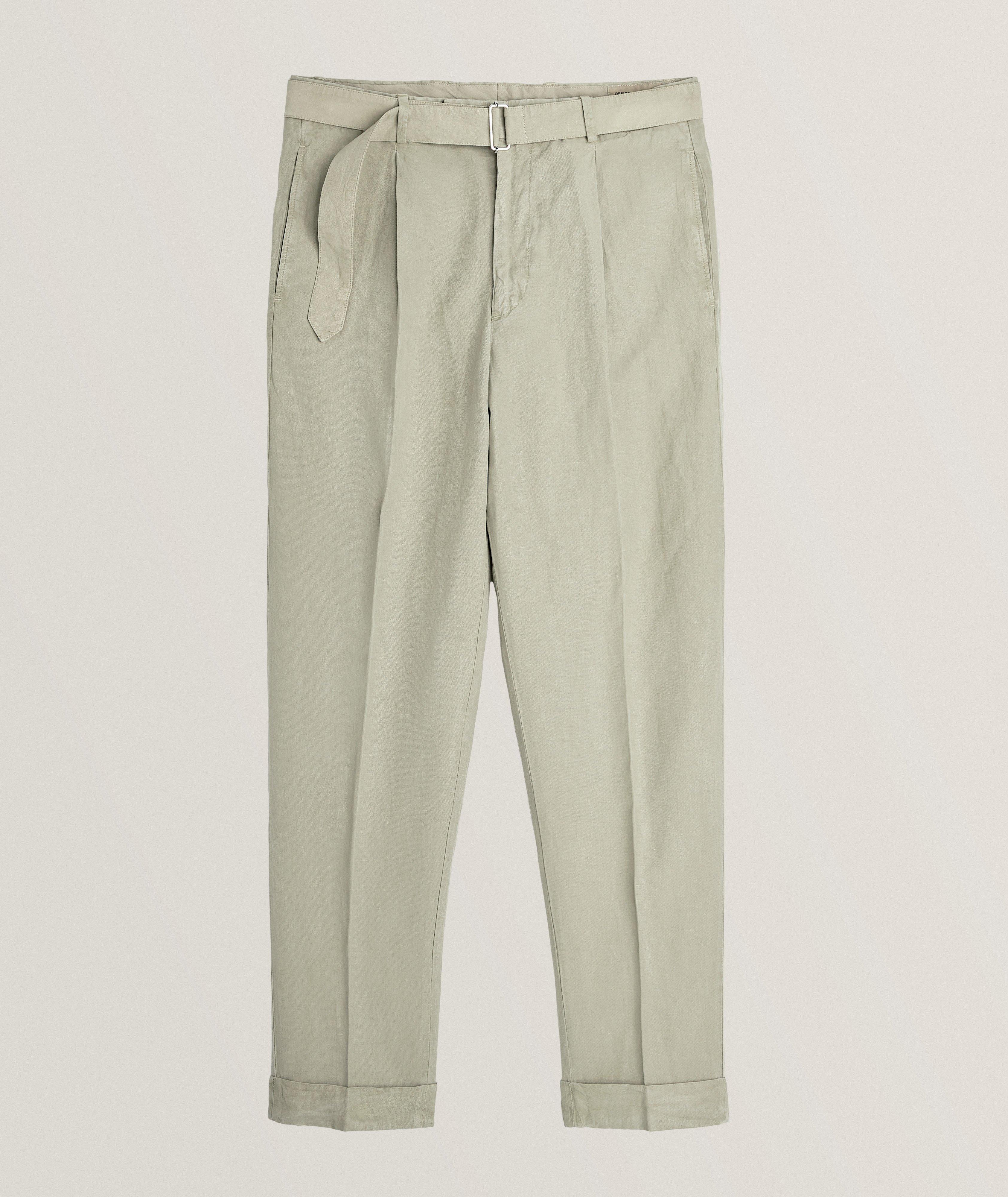 Hugo Pleated Garment-Dyed Lyocell-Blend Pants image 0