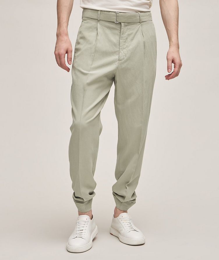 Hugo Pleated Garment-Dyed Lyocell-Blend Pants image 2