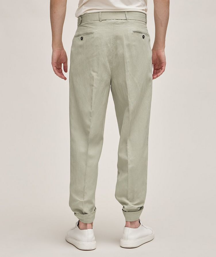 Hugo Pleated Garment-Dyed Lyocell-Blend Pants image 3