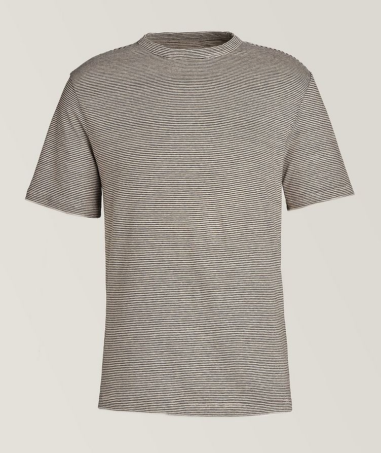 Thin Vertical Striped Cotton-Linen T-Shirt  image 0