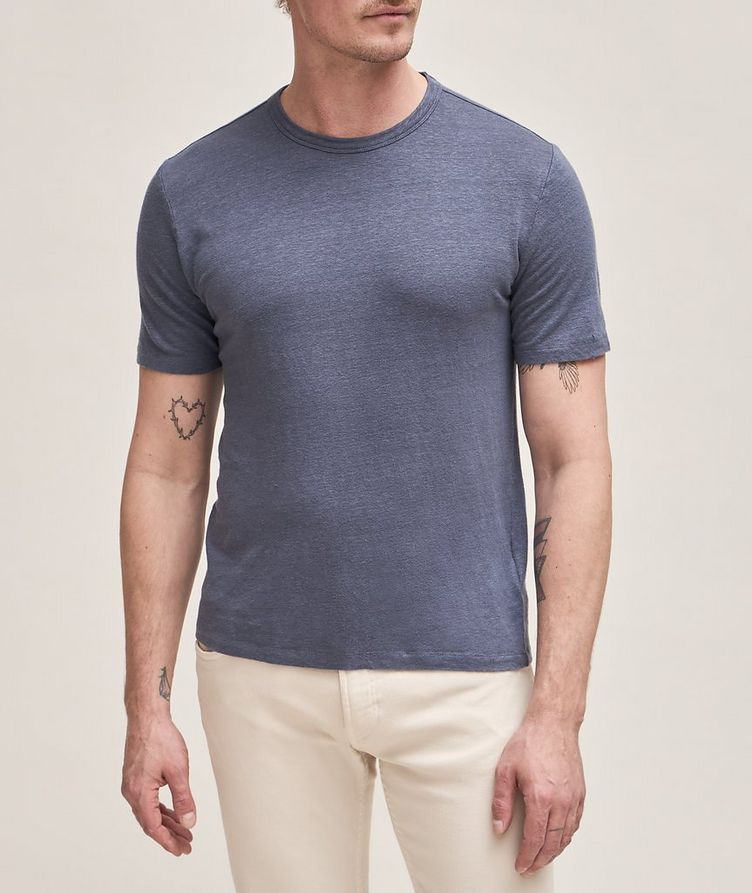 Piece Dyed Stretch-Linen T-Shirt image 1