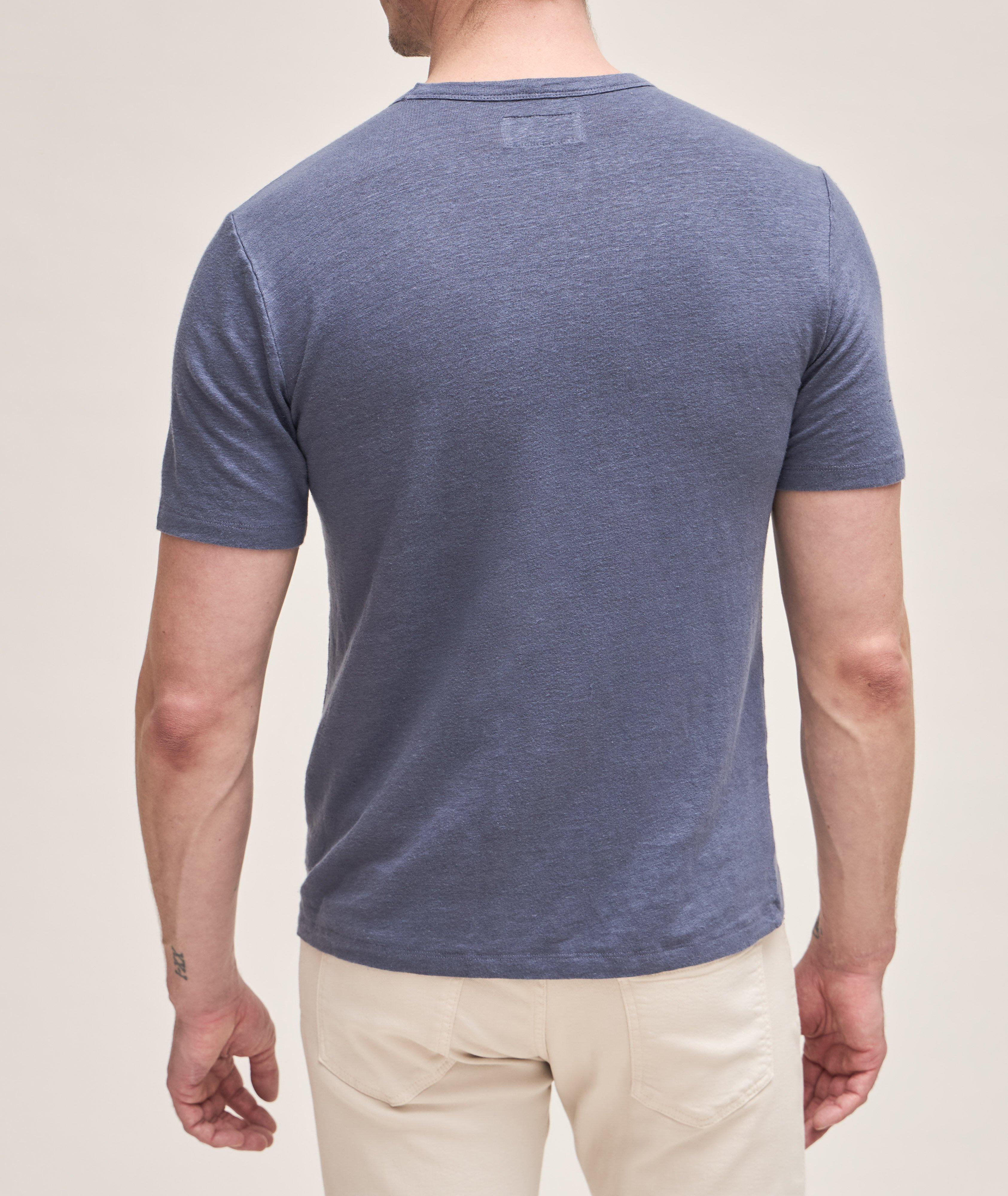 Piece Dyed Stretch-Linen T-Shirt image 2