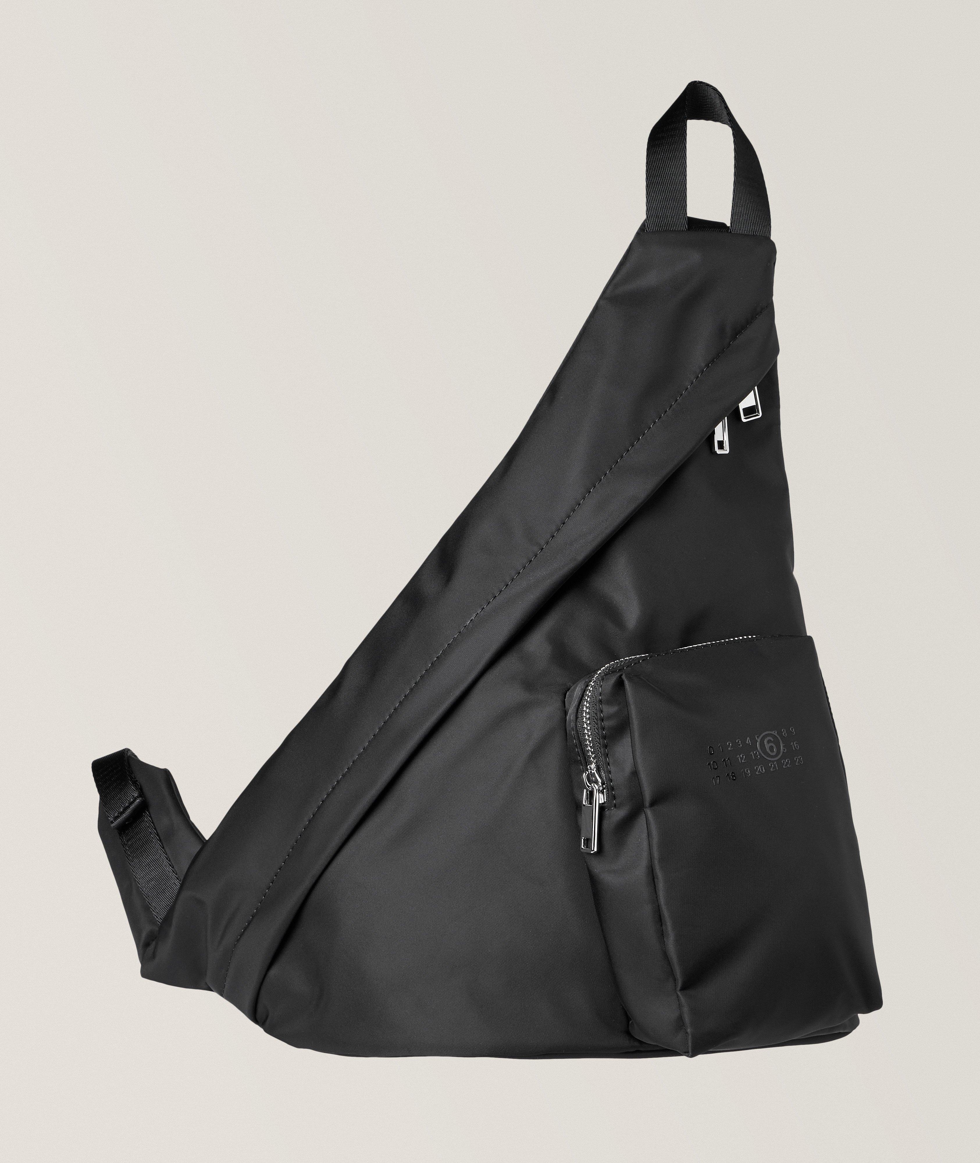 MM6 Maison Margiela Triangle Technical Fabric Sling Bag 