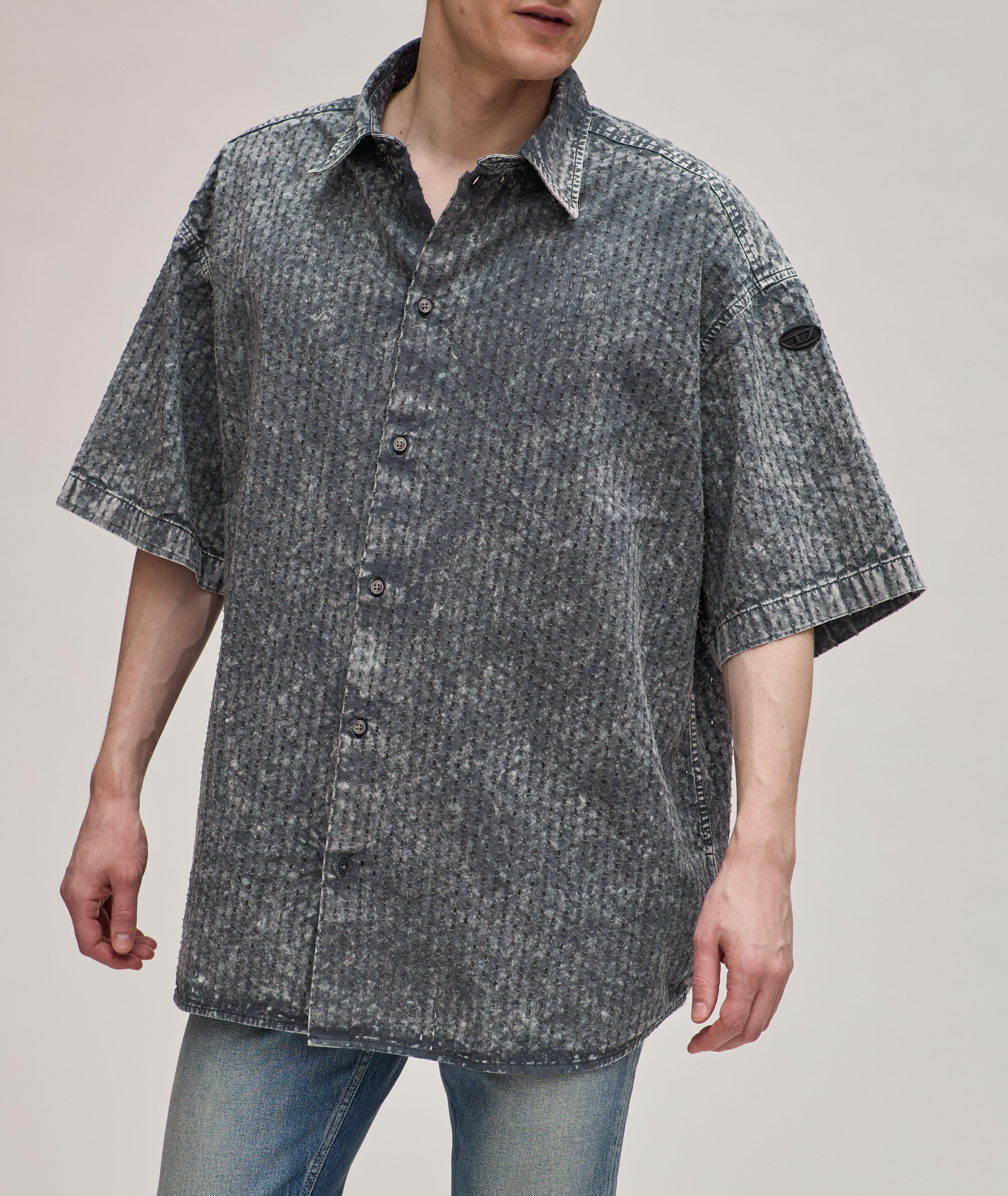 Perforated Acid Wash Sport Shirt image 1