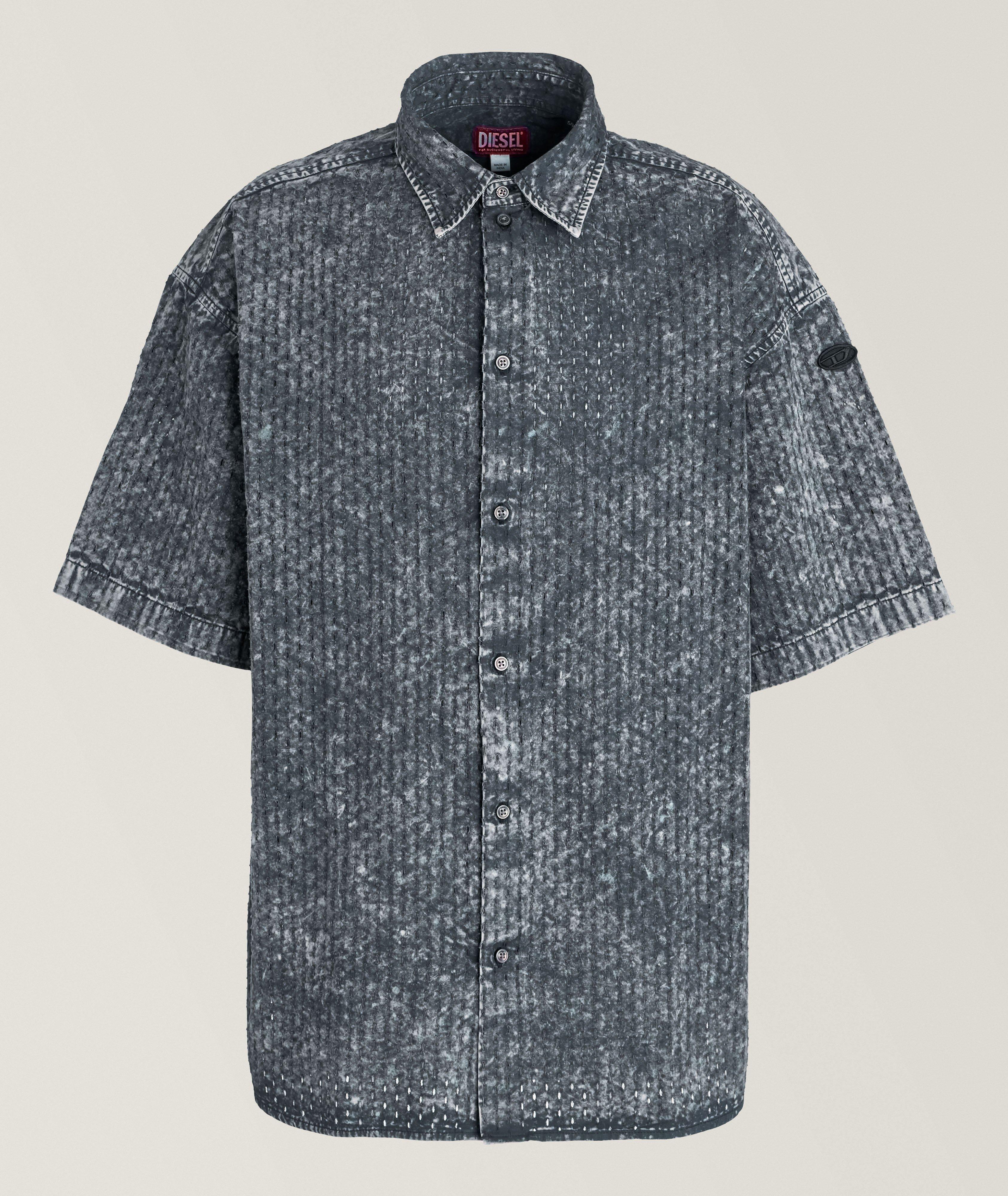 Perforated Acid Wash Sport Shirt image 0