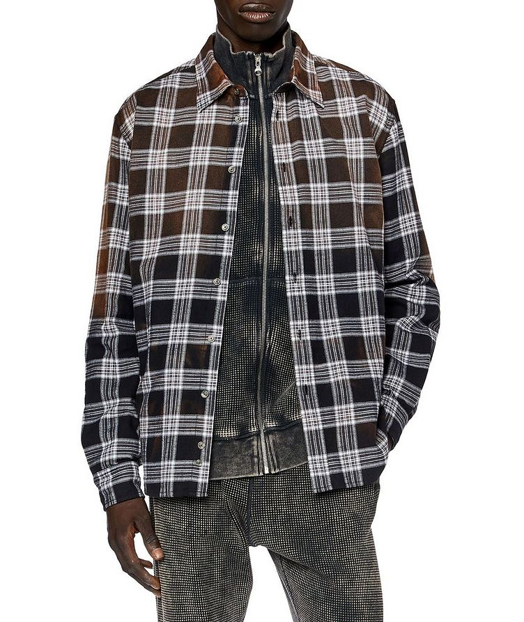 Checkered Flannel Cotton Sport Shirt image 1